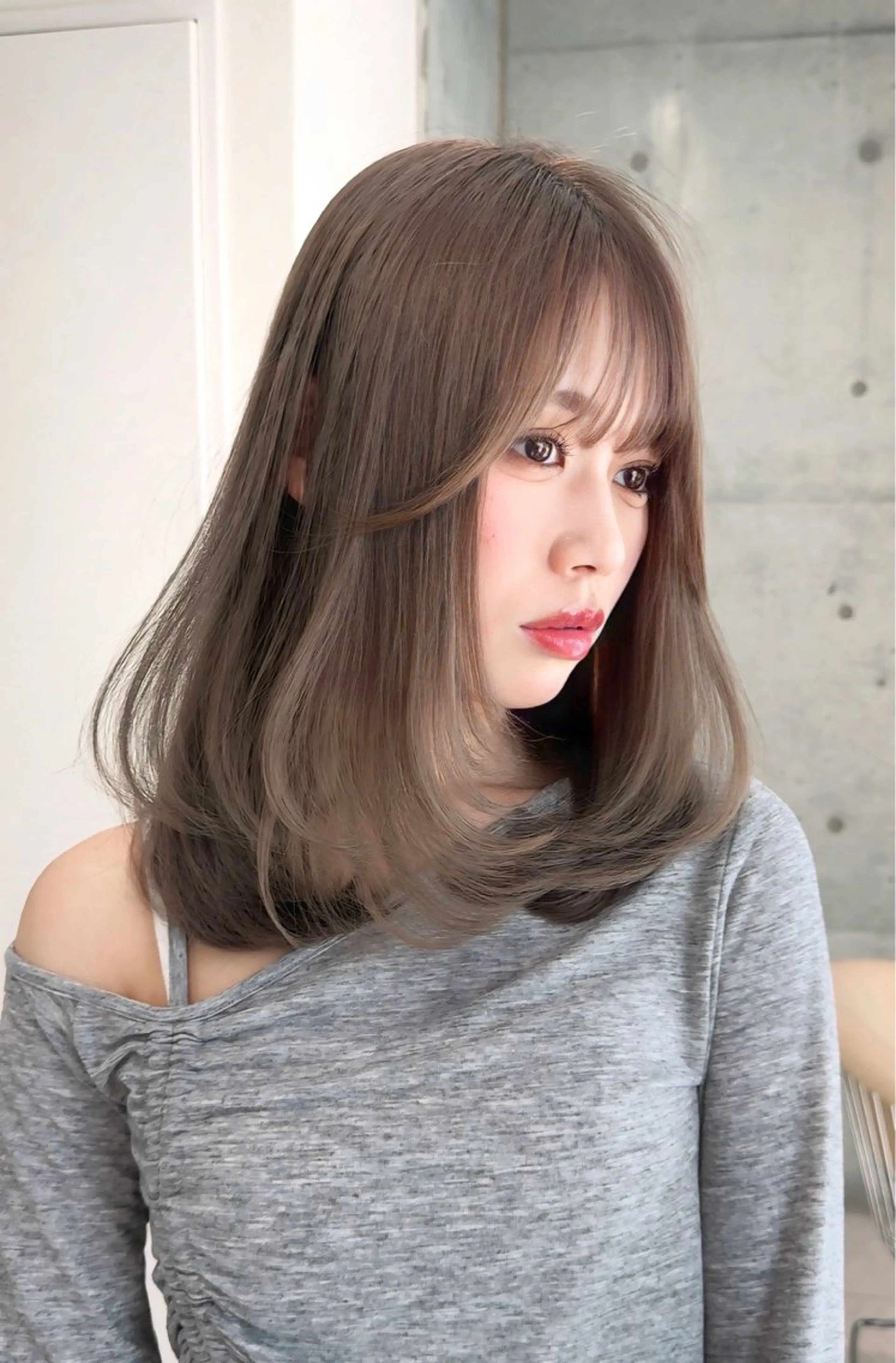 ミディアム カラー ヘアカラー トリートメント 韓国ヘア×髪質改善 サロンmareのヘアスタイル