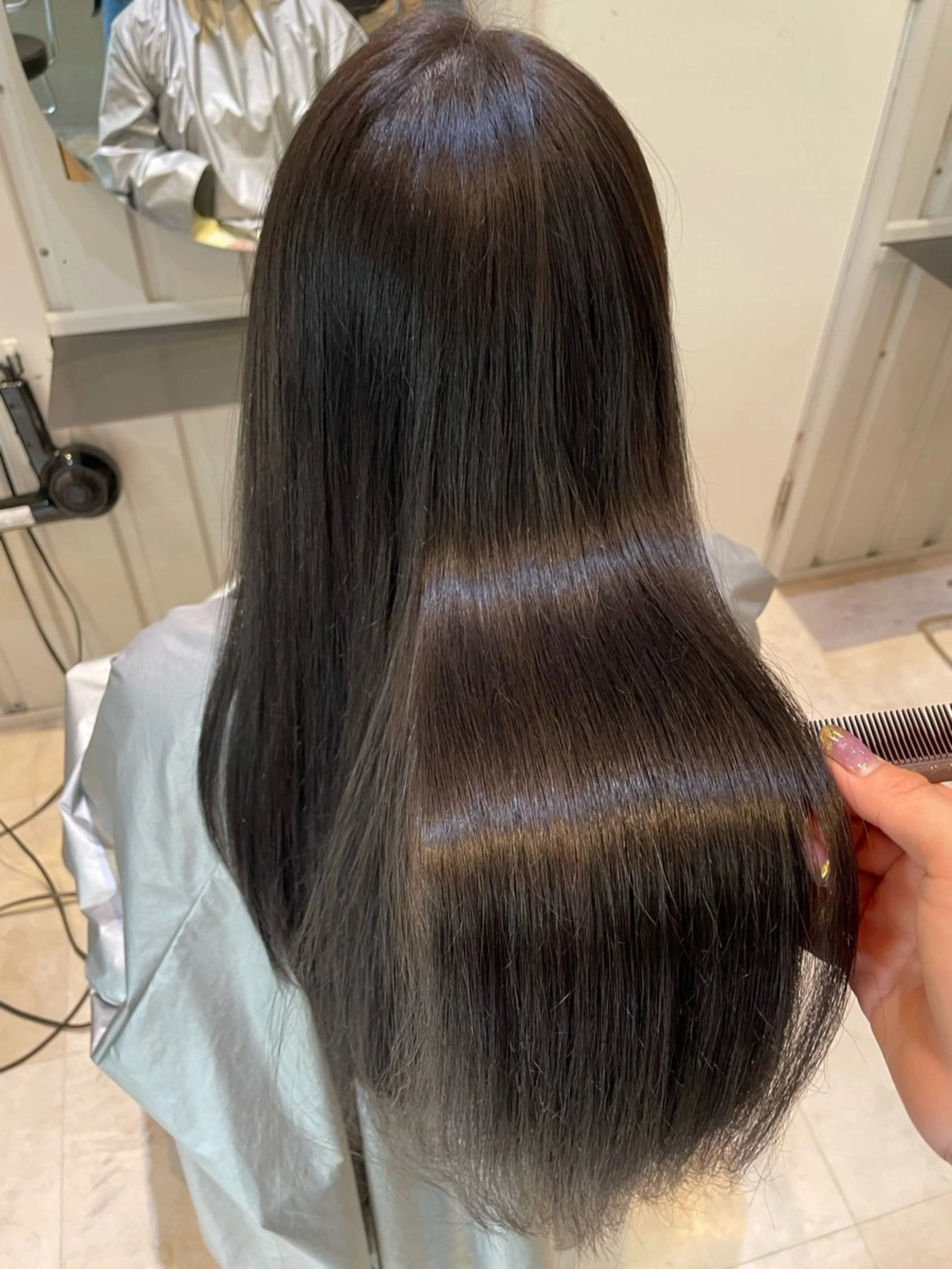 ミディアム 縮毛矯正 La fith hair fun 池袋店【ラフィスヘアーファン】所属・🦋透明感カラー/レ イヤー/ruru🦋のヘアスタイル