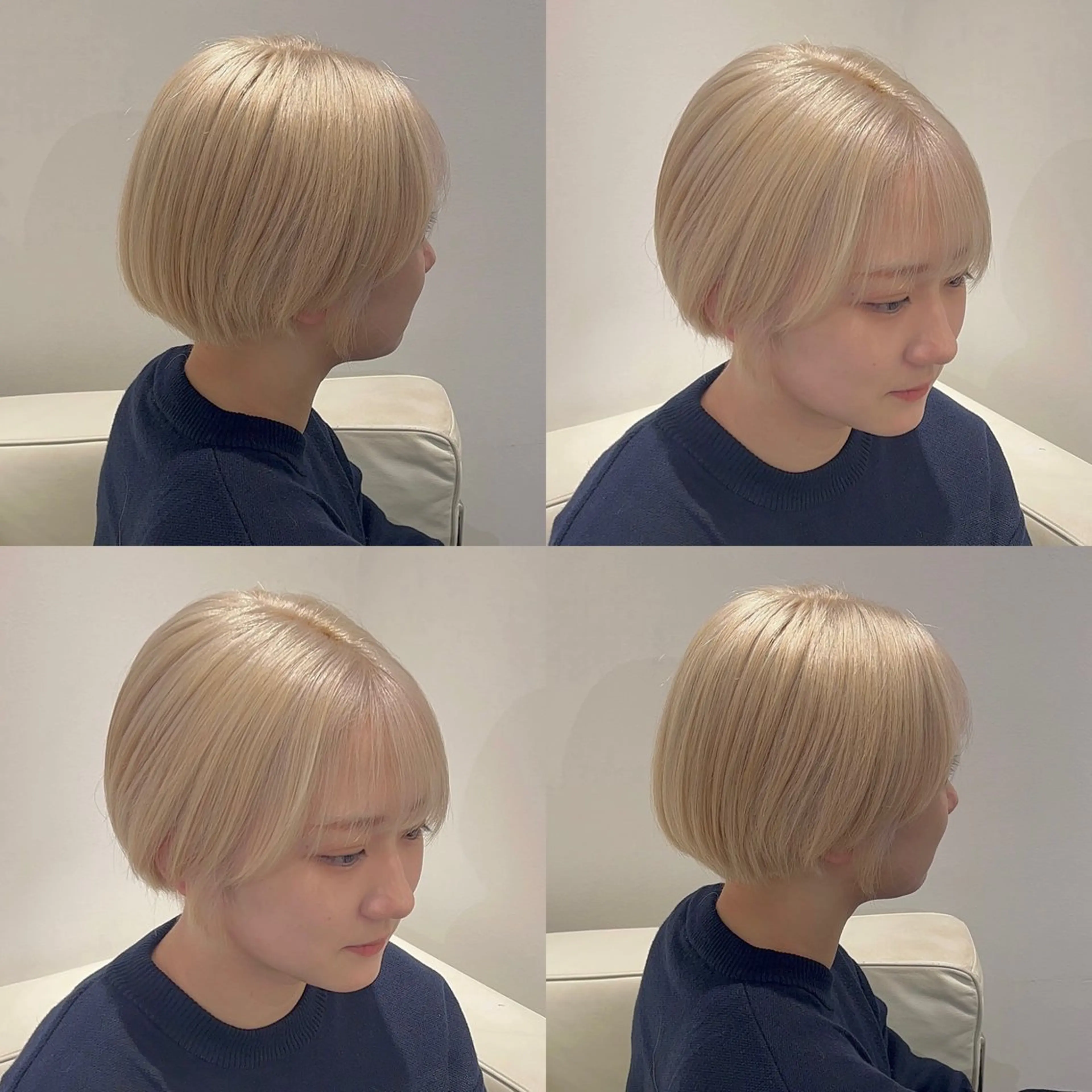 ショート カラー ブロンド ヘアカラー トリートメント youres hair 髪質改善トリートメント&ヘッドスパ  新宿三丁目店【ユアーズヘア】所属・🦋透明感カラー 👑NODOKA🦋のヘアスタイル