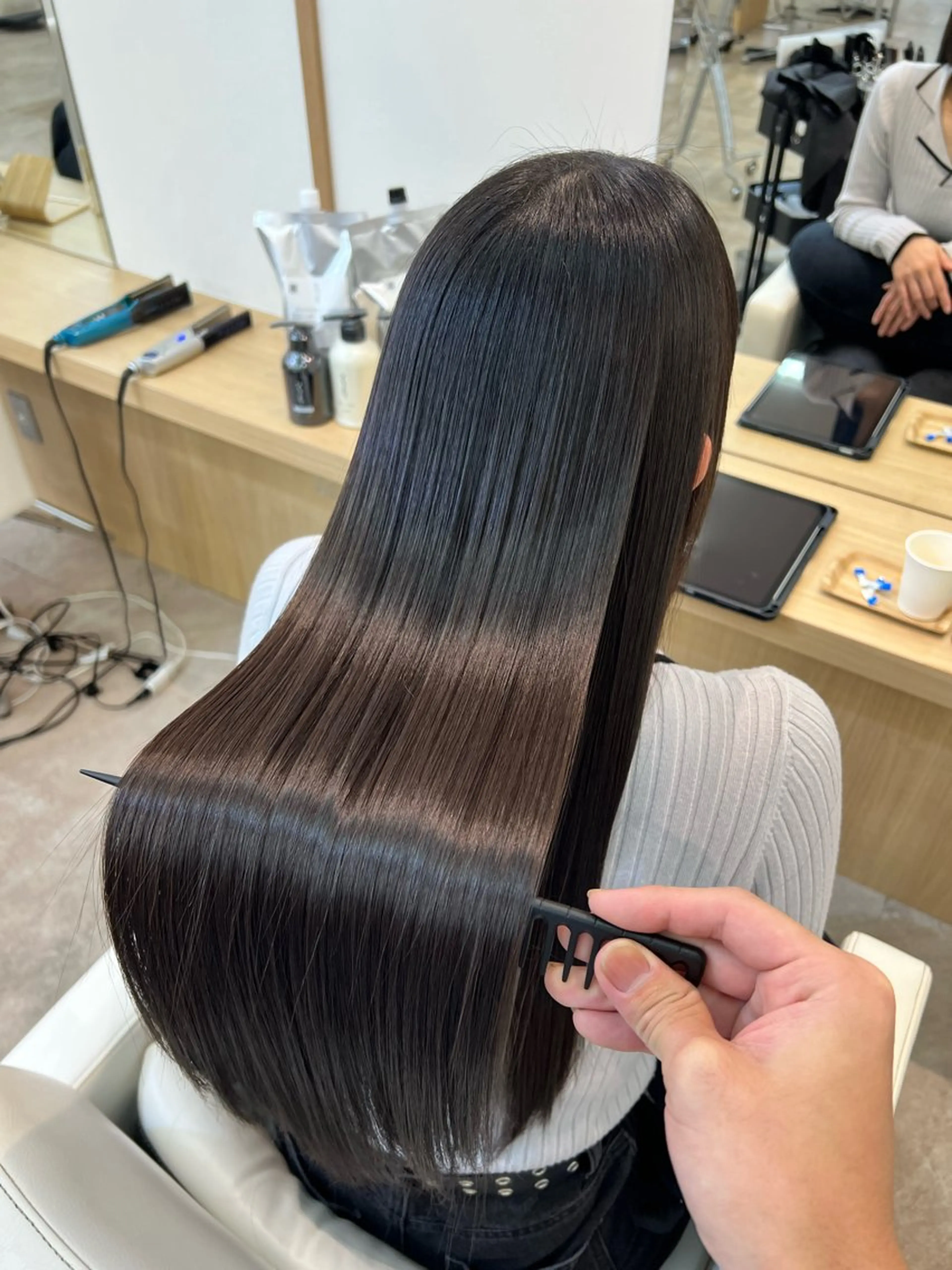 ロング 縮毛矯正 Ange hair所属・奥野 蓮のヘアスタイル