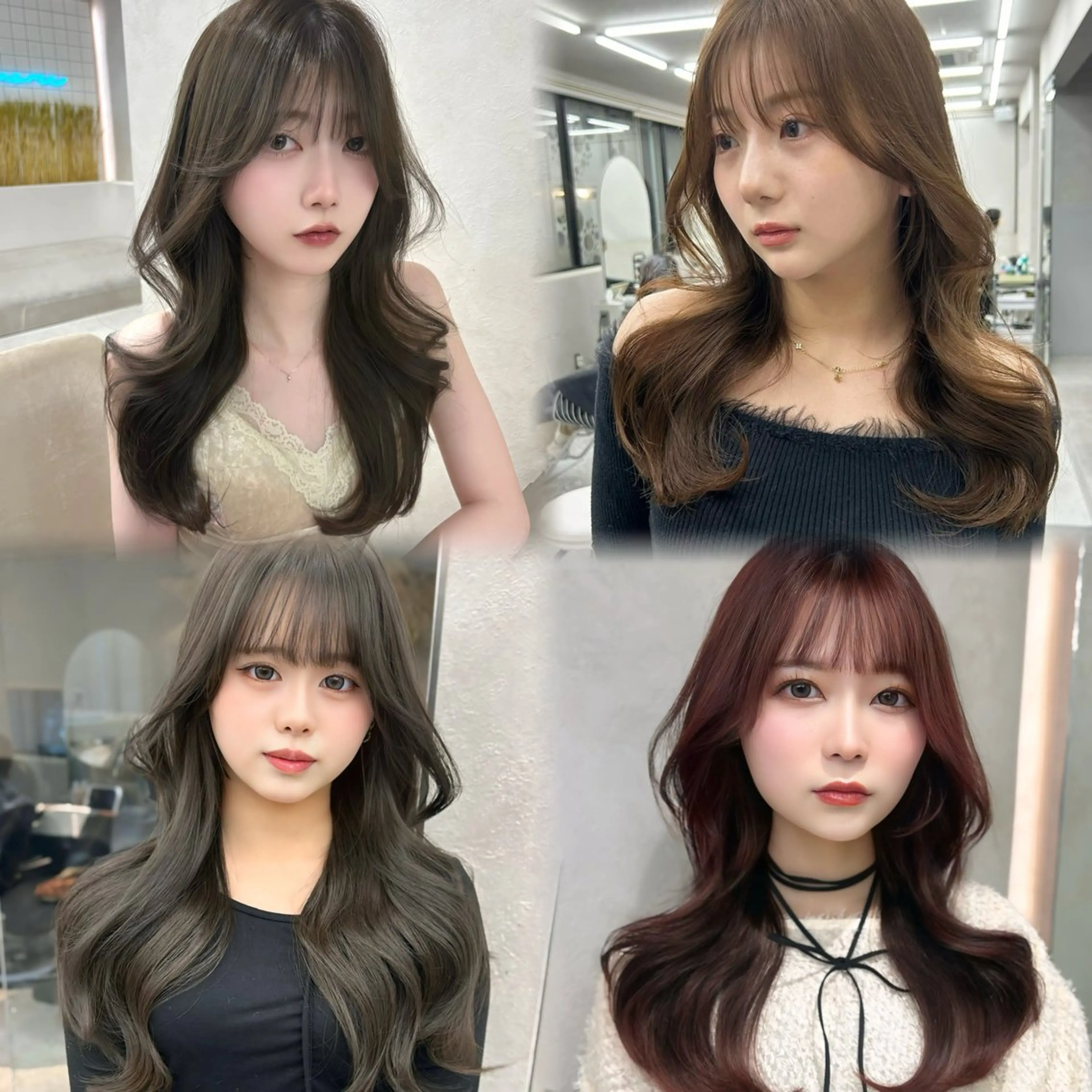 セミロング カラー ヘアアレンジ カット ヘアカラー fumika🎀 韓国ヘア×ベージュのヘアスタイル