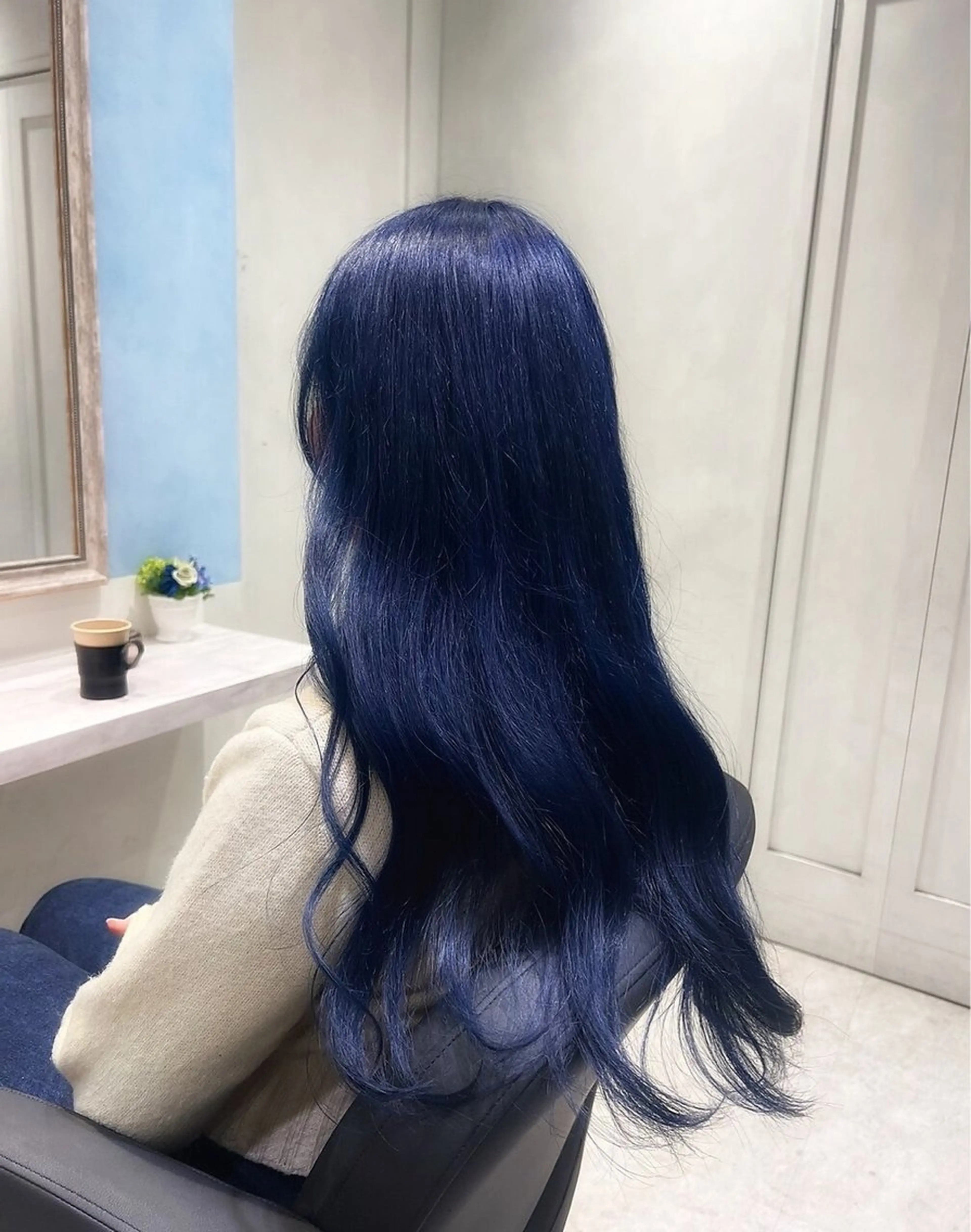 ロング カラー ヘアカラー ハイトーンカラー/ 青髪/💙みずき💙のヘアスタイル