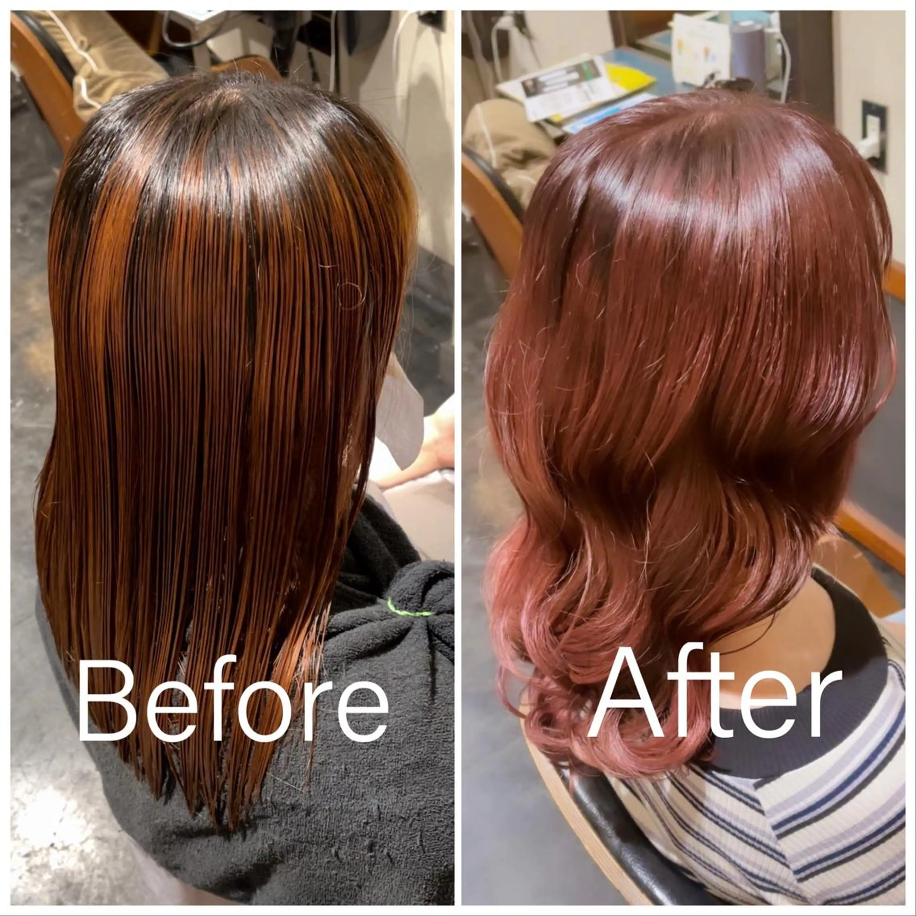 ロング カラー ブリーチ ピンクカラー 泉 堅也のヘアスタイル