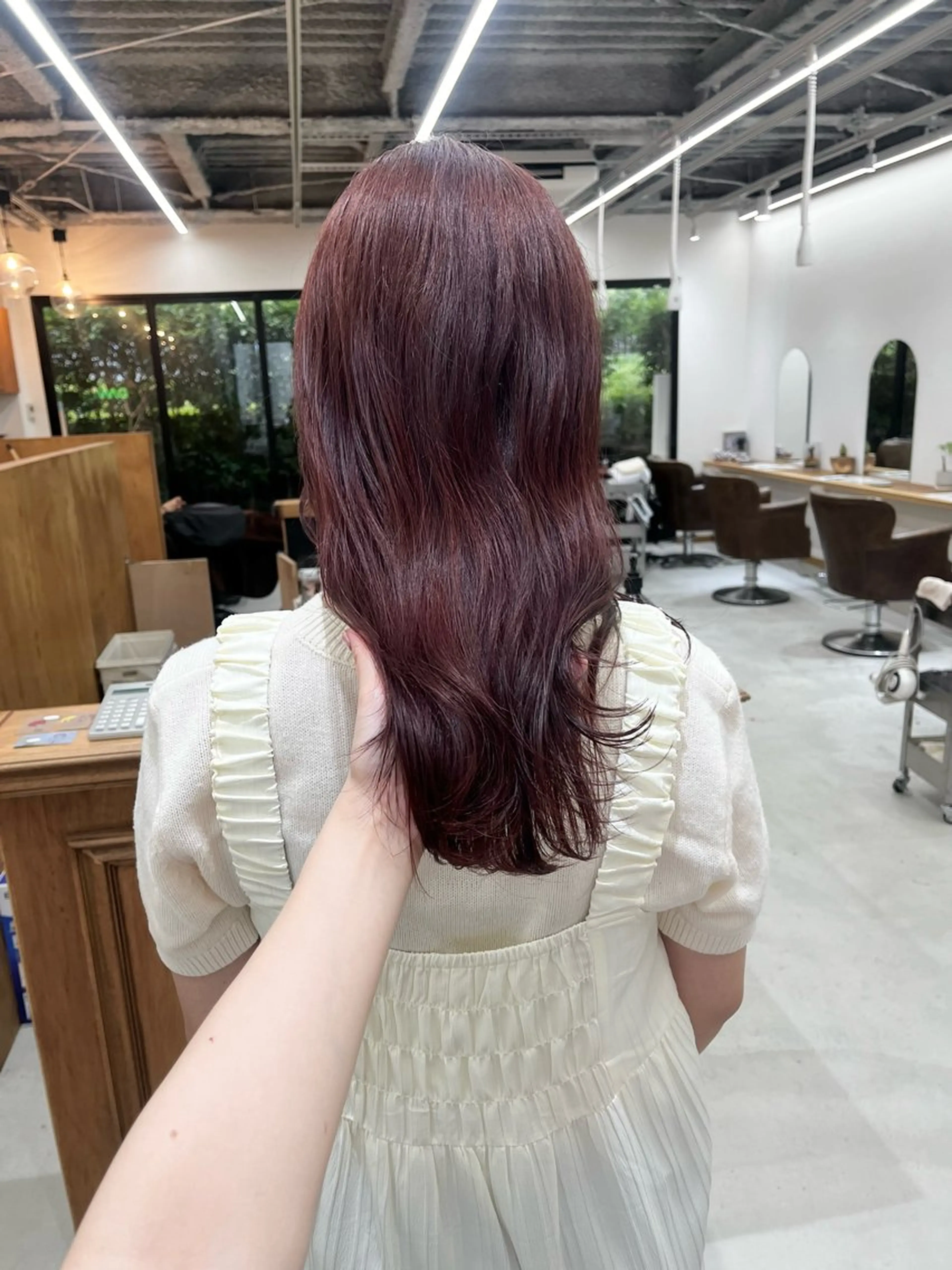 セミロング カラー ヘアアレンジ ブリーチ ダブルカラー ブリーチなしカラー ena/ブリーチなし 暖色・ベージュ🎀のヘアスタイル