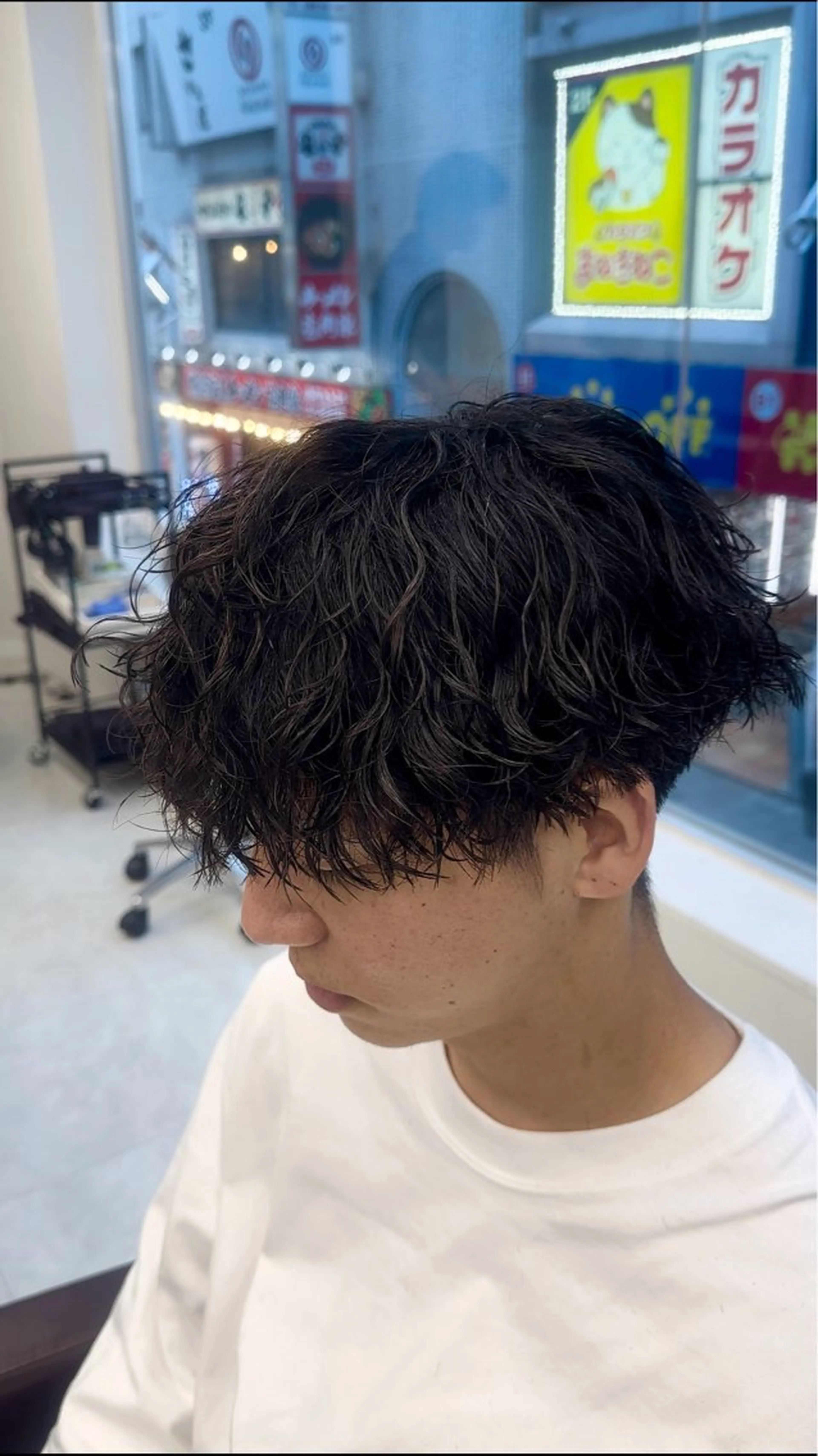 パーマ メンズ カット パーマ ニュアンス/フェザー /ウルフ/伶馬のヘアスタイル