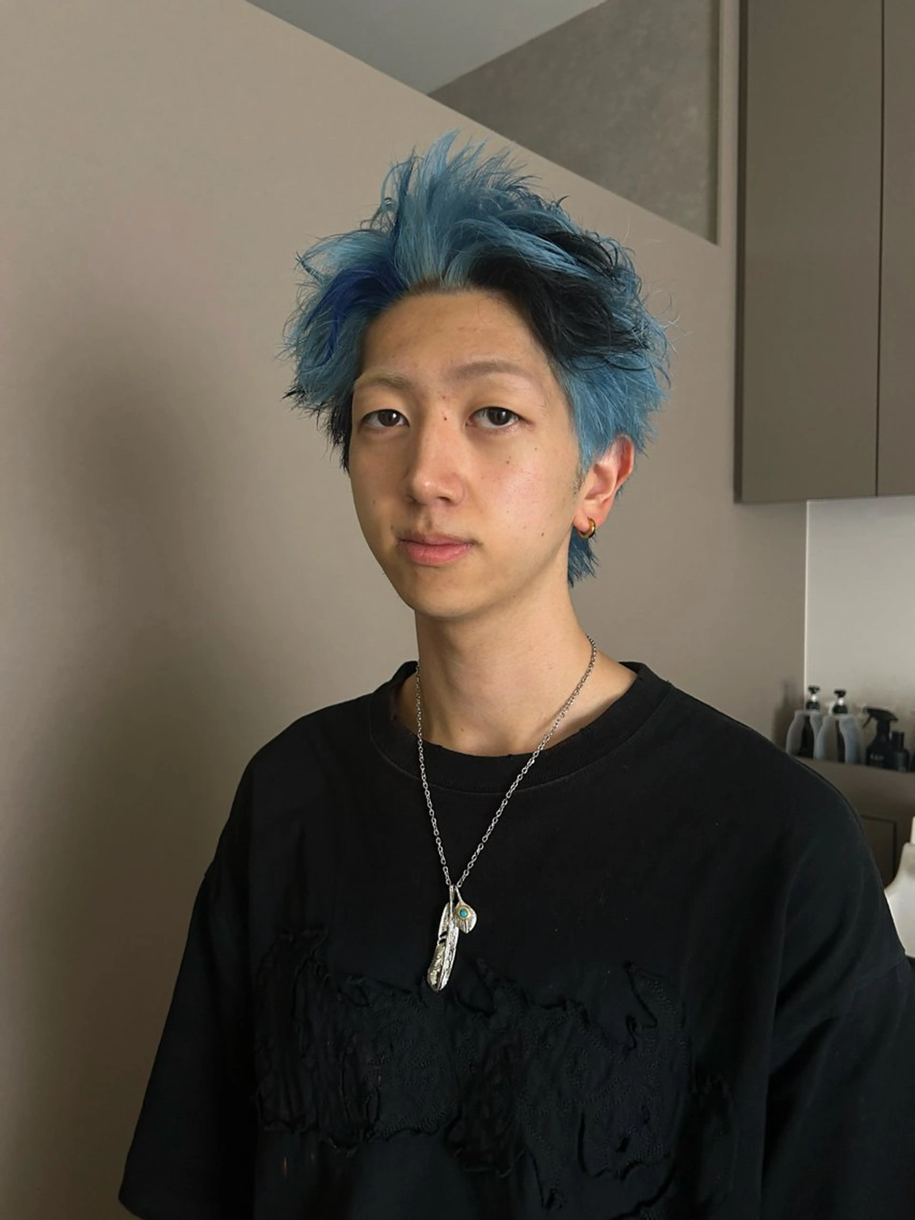 ショート カラー メンズ ヘアカラー OPS  hair 西新店所属・藤本 航大のヘアスタイル