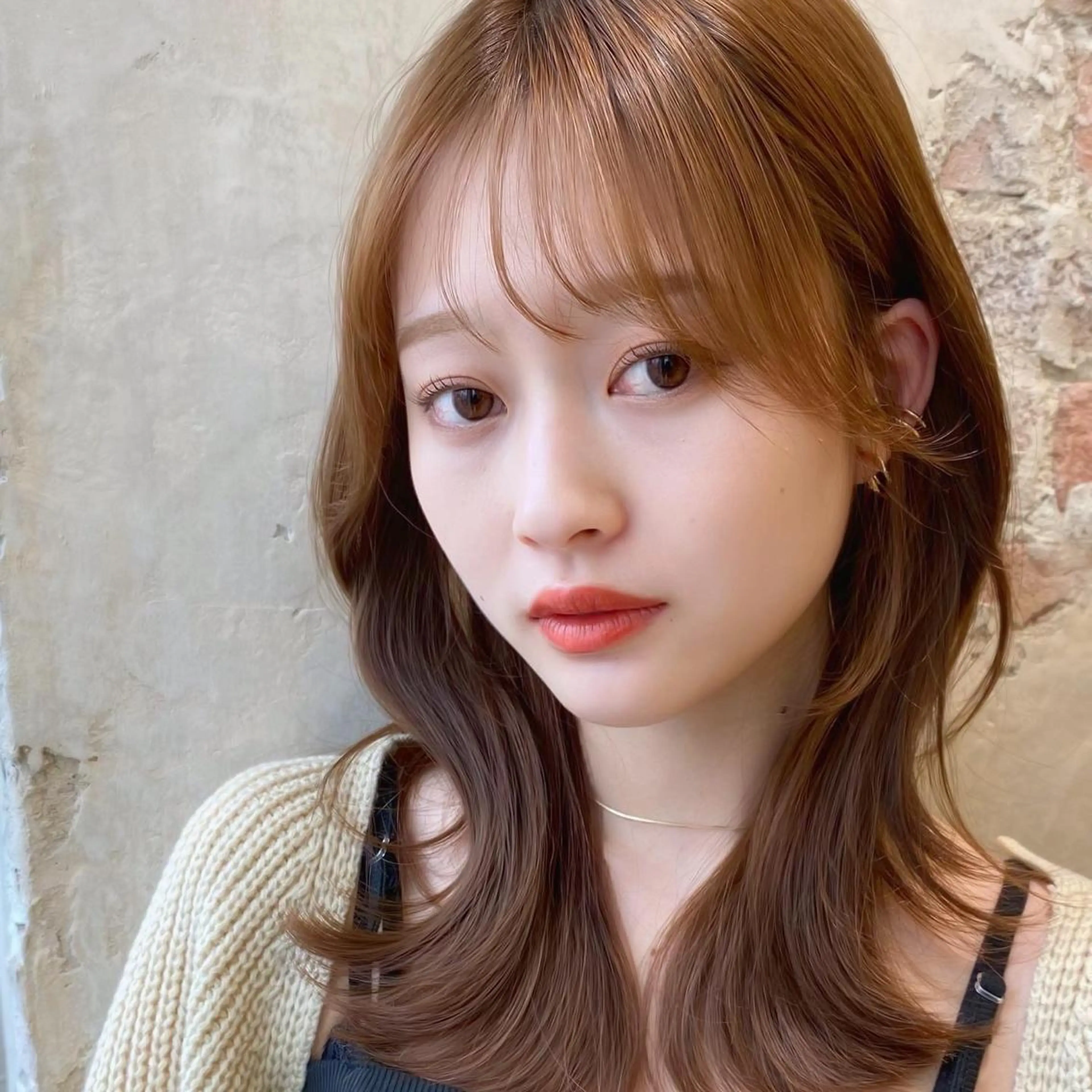 ミディアム カラー On所属・顔まわりカット🌟 くびれヘア/寺門遥輝のヘアスタイル