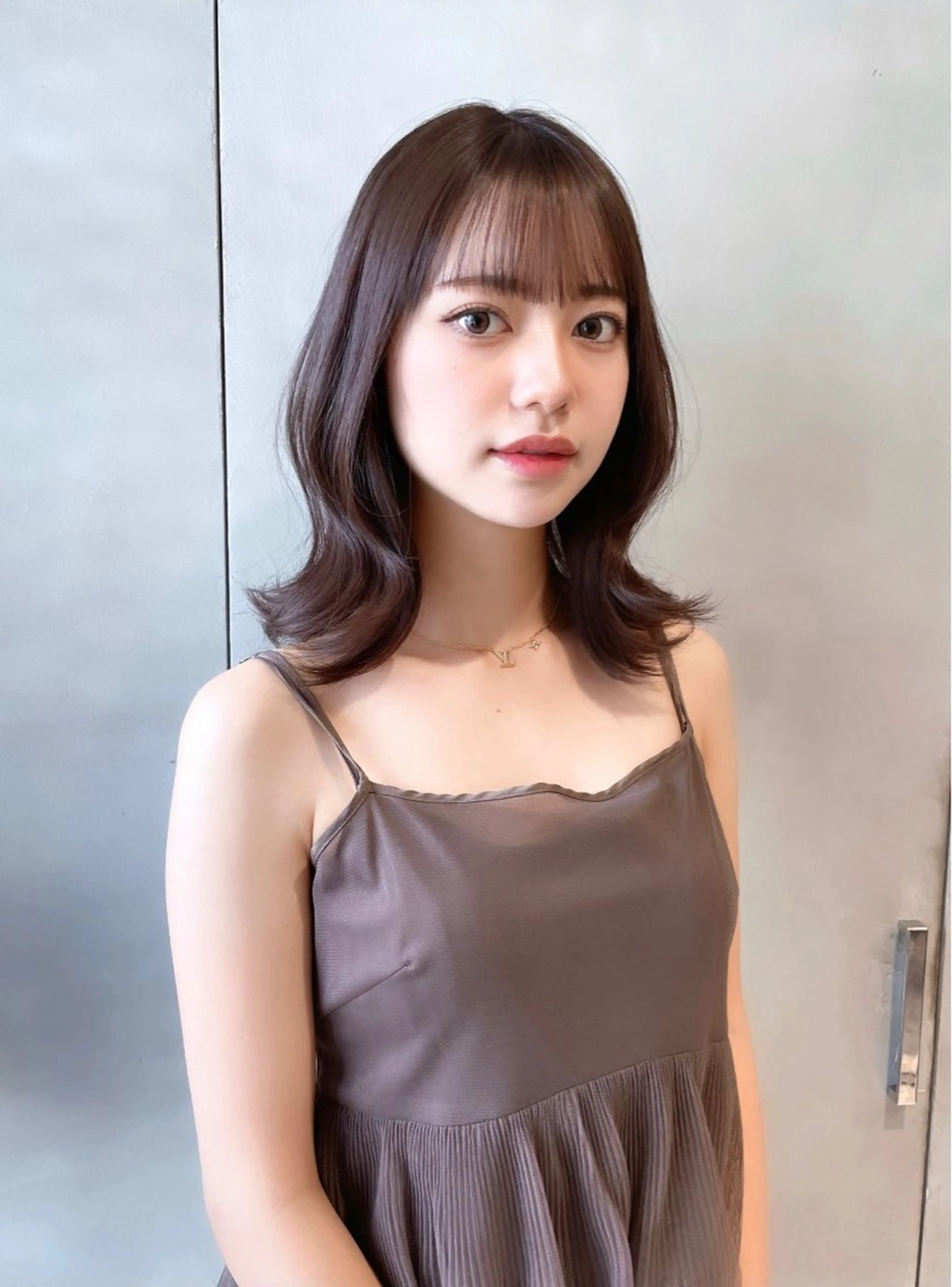 ミディアム カラー ヘアカラー ワンホン/韓国ヘア 🤍amiのヘアスタイル