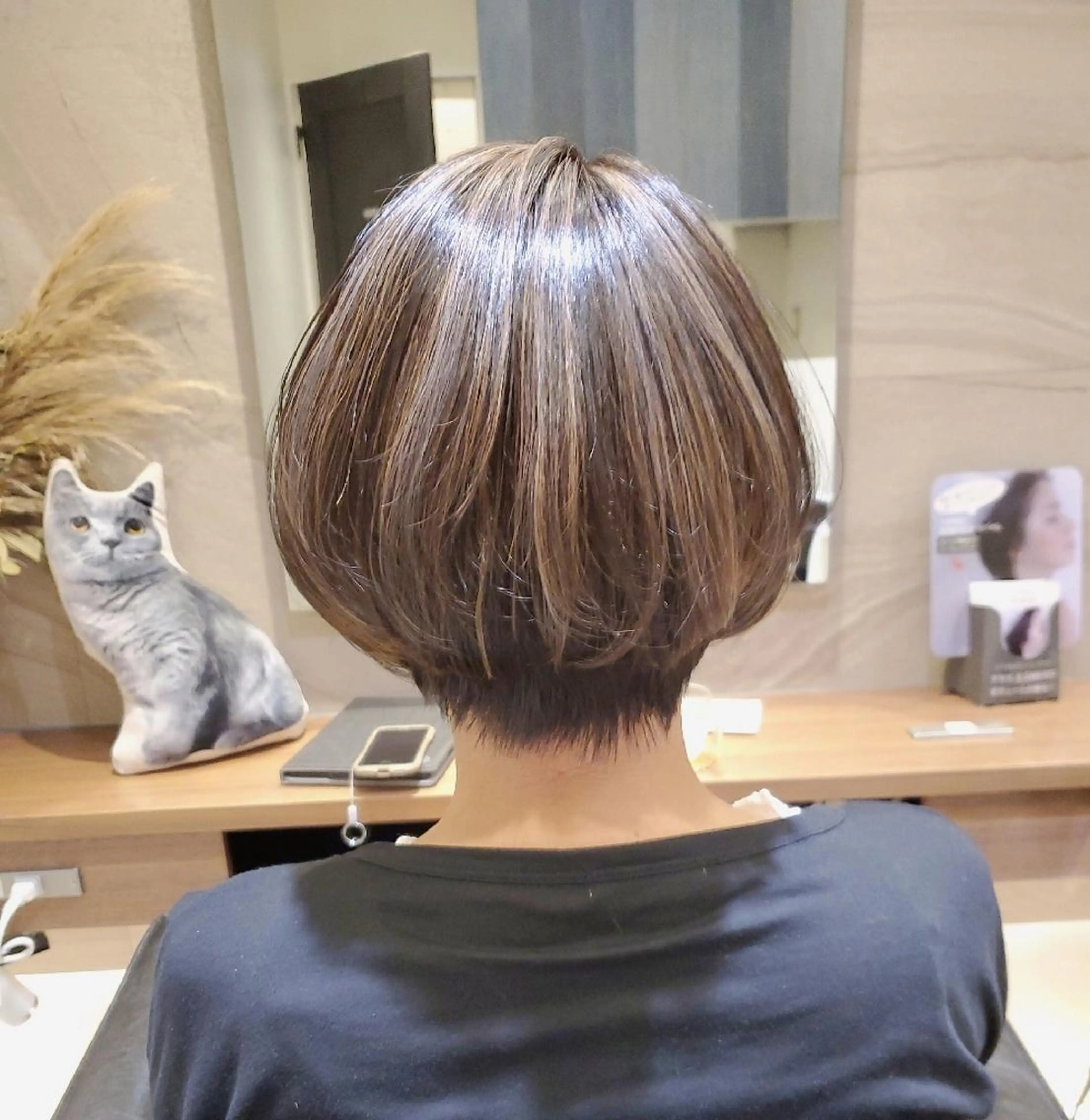 ショート カラー ショートボブ ハイライトカラー ボブ ハイライト ショートヘア 💎カラー特化💎 長嶺文江💎のヘアスタイル