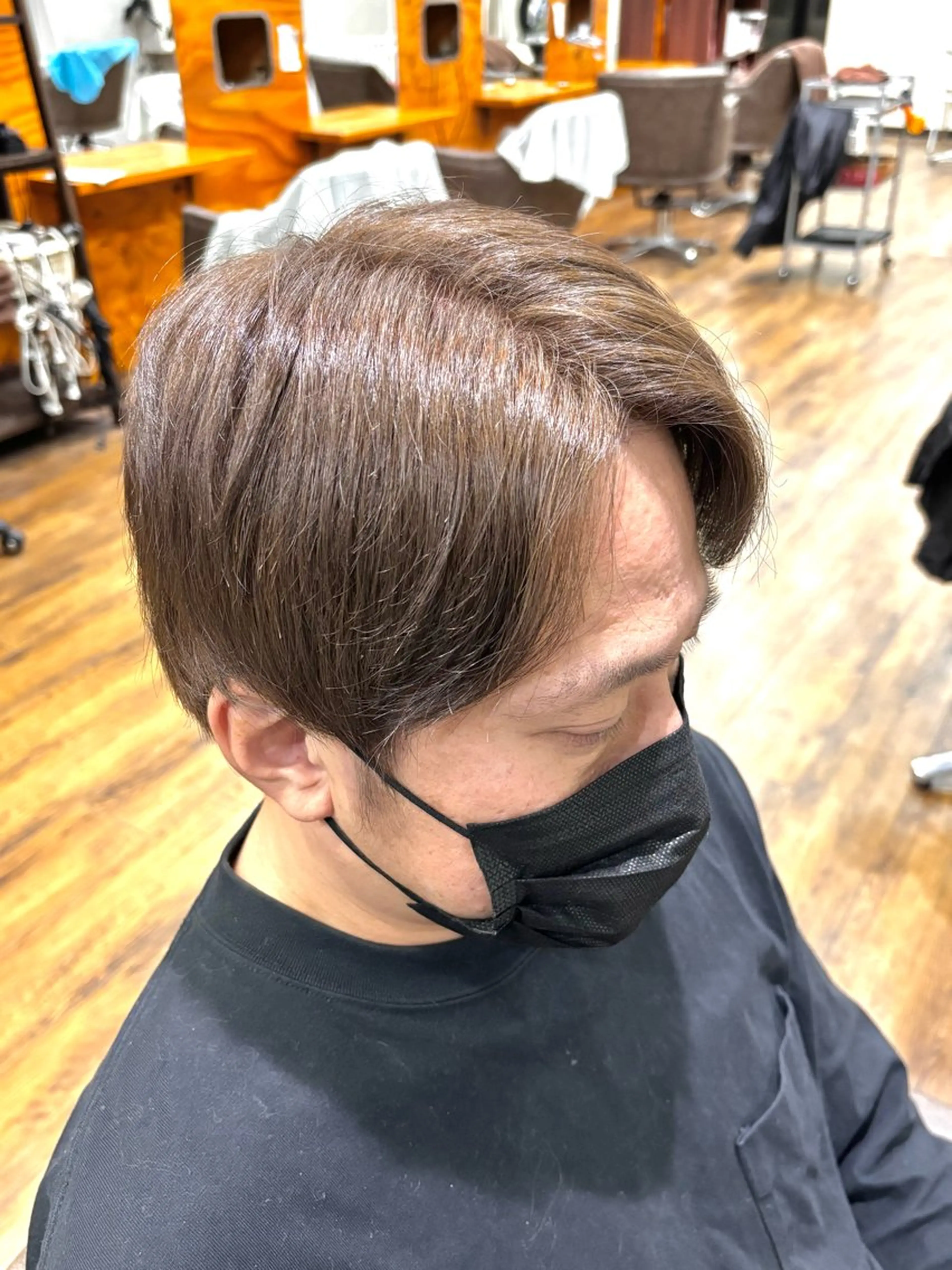 カラー メンズ ベージュカラー 白神 珠梨のヘアスタイル