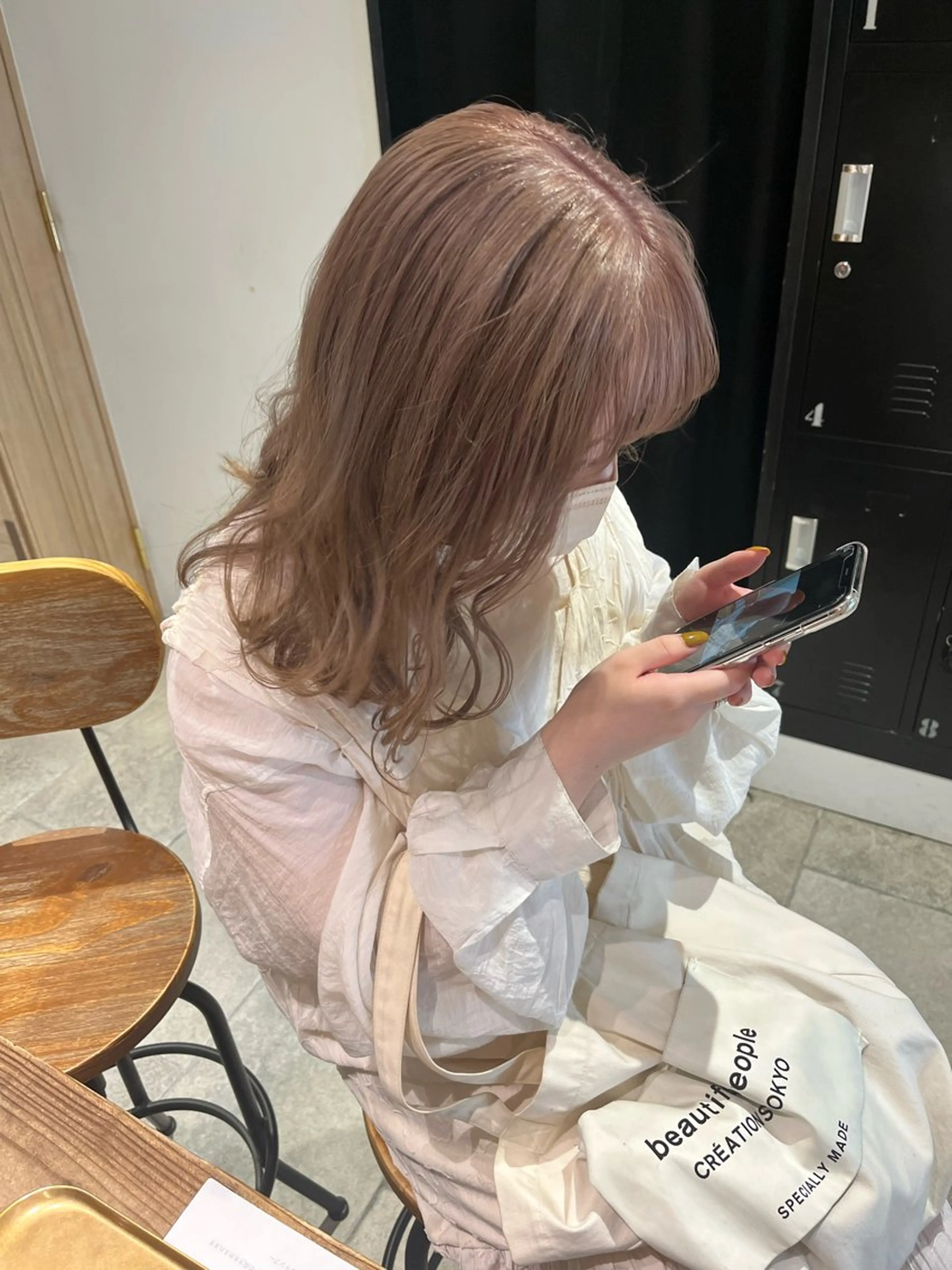 ロング カラー パーマ ヘアアレンジ カット ヘアカラー Risa🐈‍⬛/ グレージュ/透明感のヘアスタイル