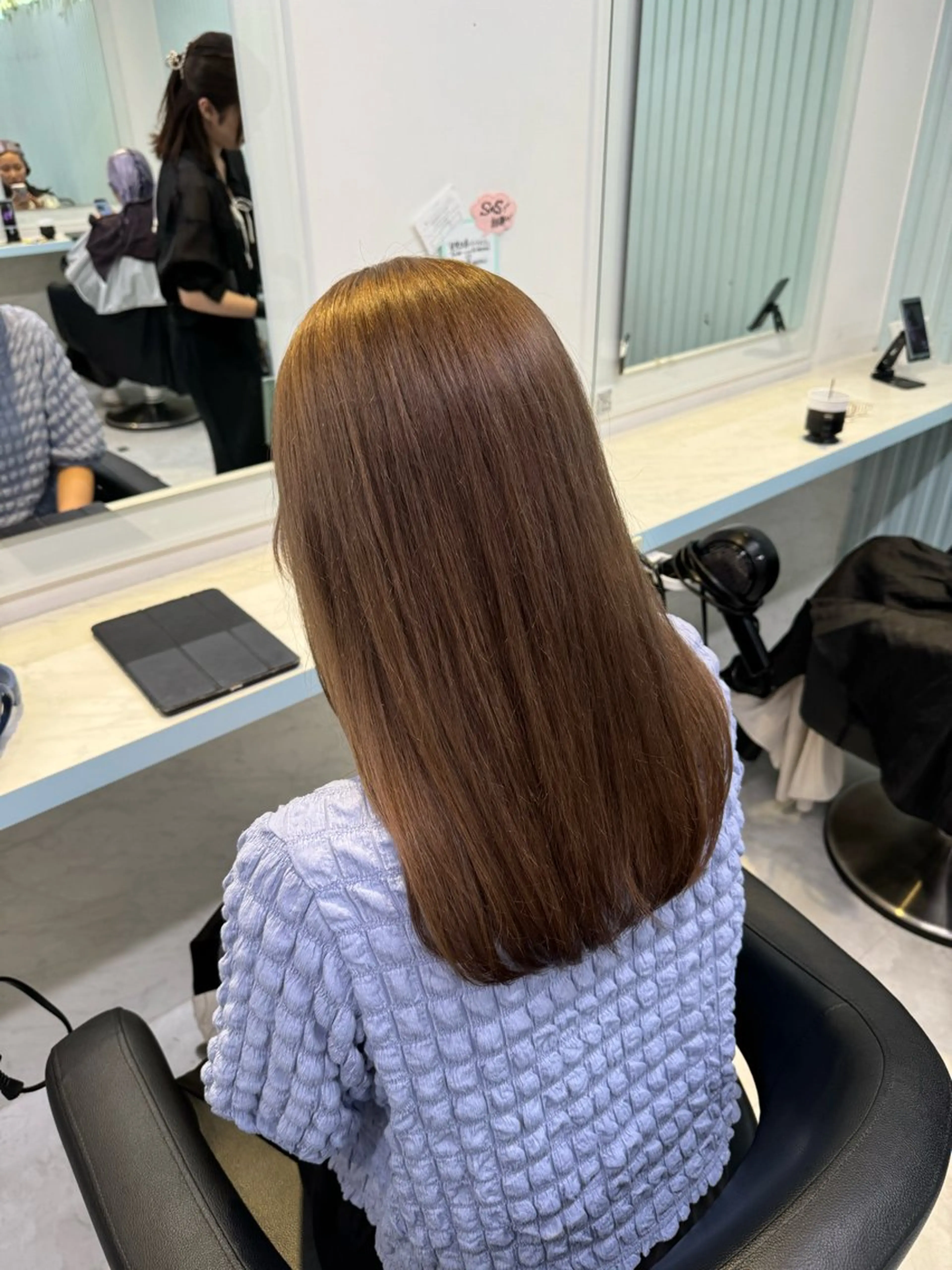 ロング カラー ヘアカラー トリートメント 🧡モテ髪＆透明感 🧡オレンジ🌻🧡のヘアスタイル