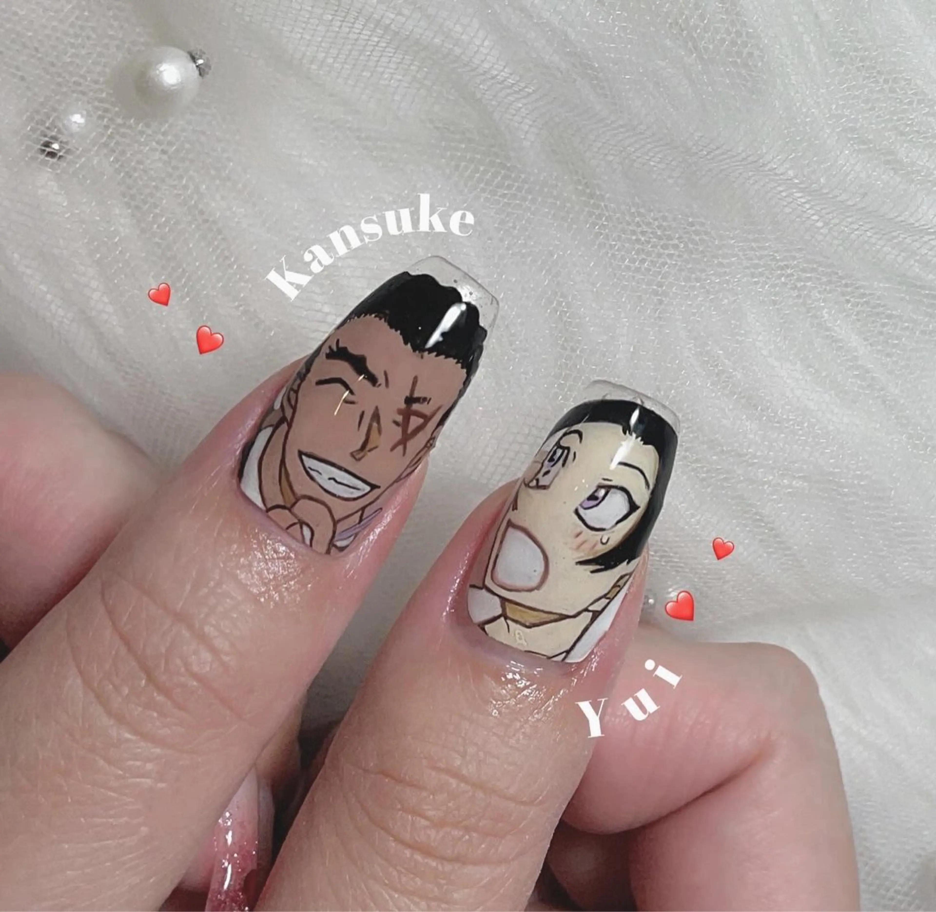 ネイル あゆ🎀/ワンホンネ イル/痛ネイルのネイルデザイン