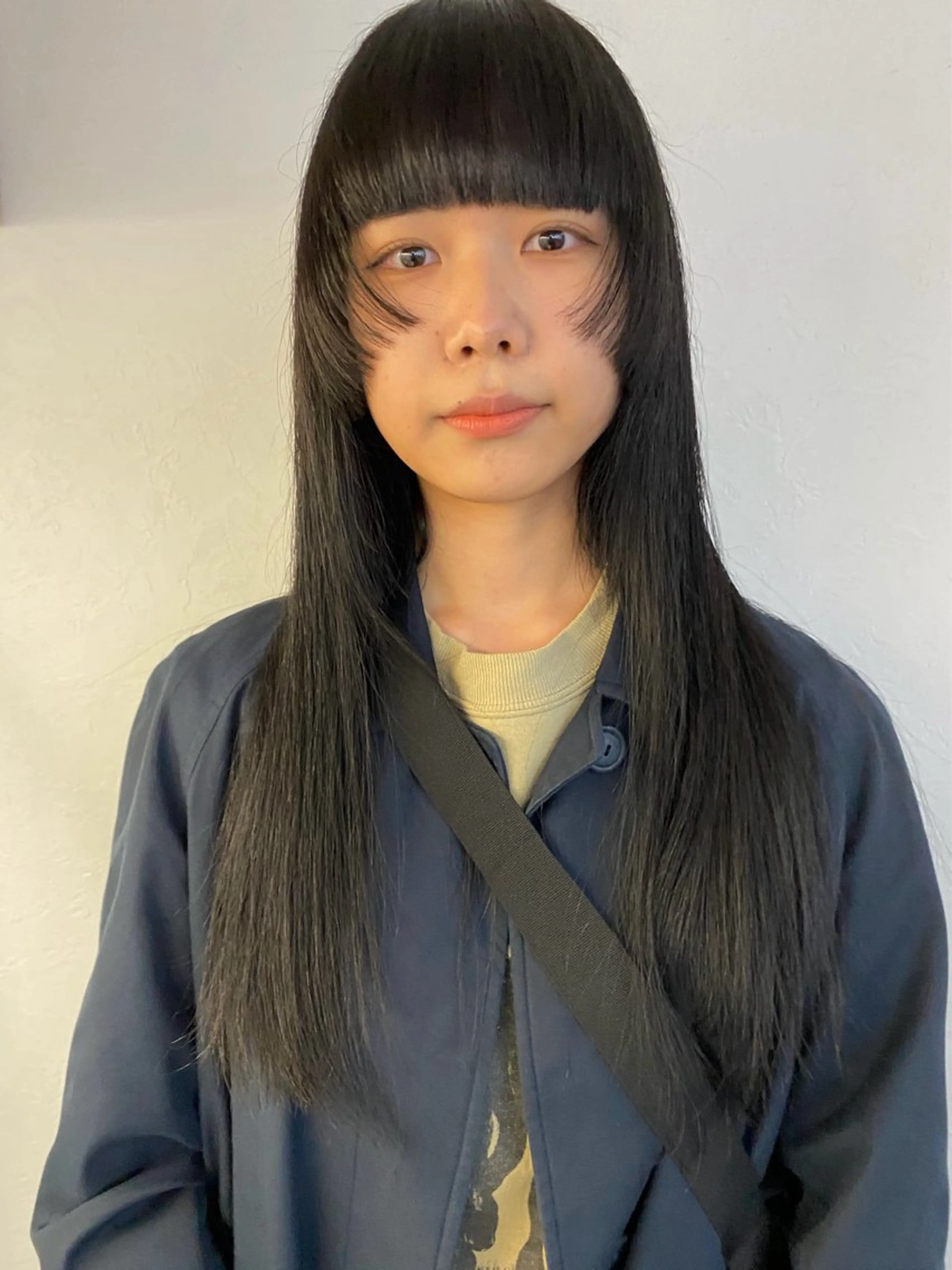 ロング カラー 黒髪 カット ヘアカラー トリートメント 森貴裕/ベージュ/ パーマ/オリーブのヘアスタイル