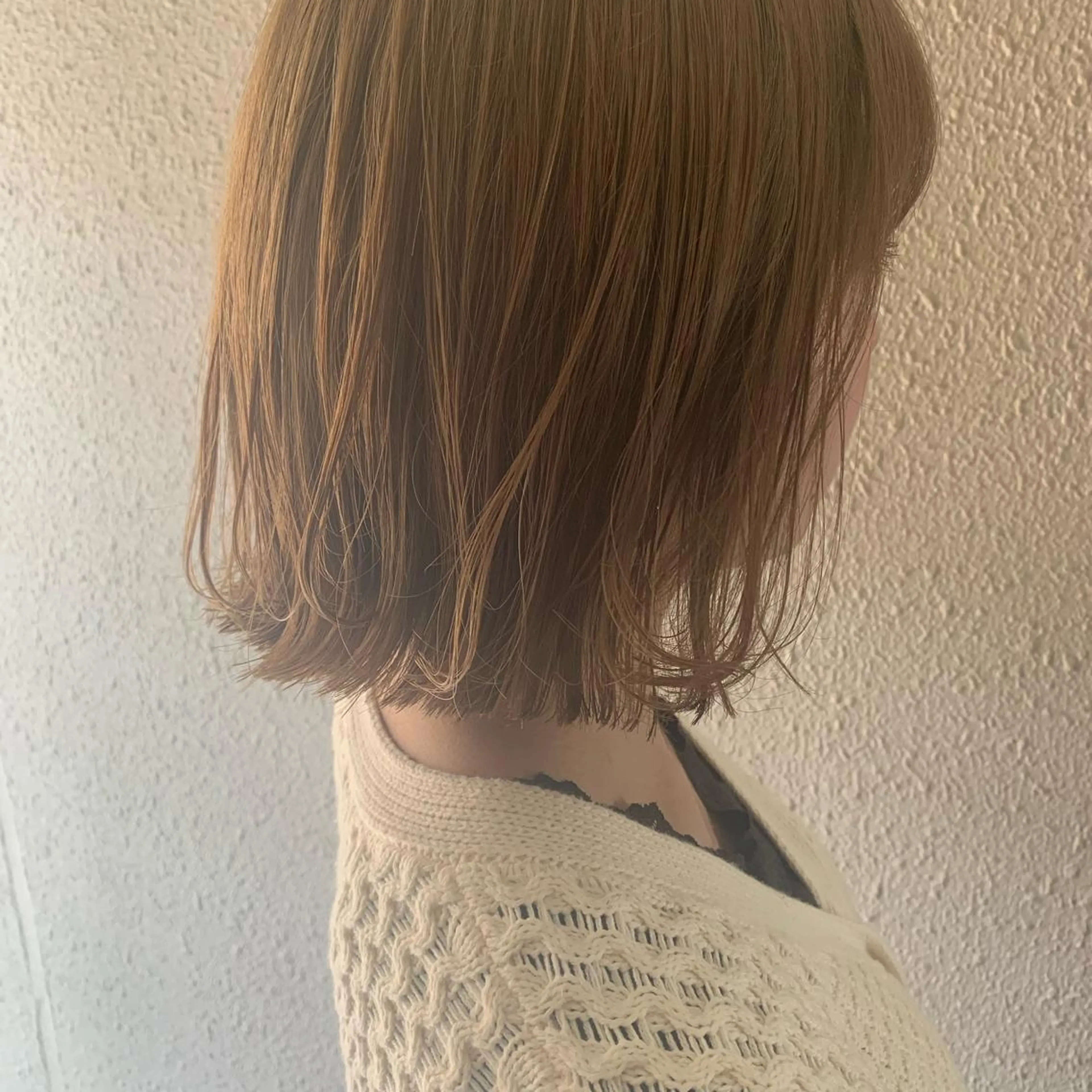 ショート カラー 切りっぱなしボブ ベージュカラー ボブ カット ヘアカラー トリートメント chouette/ 根本優希のヘアスタイル