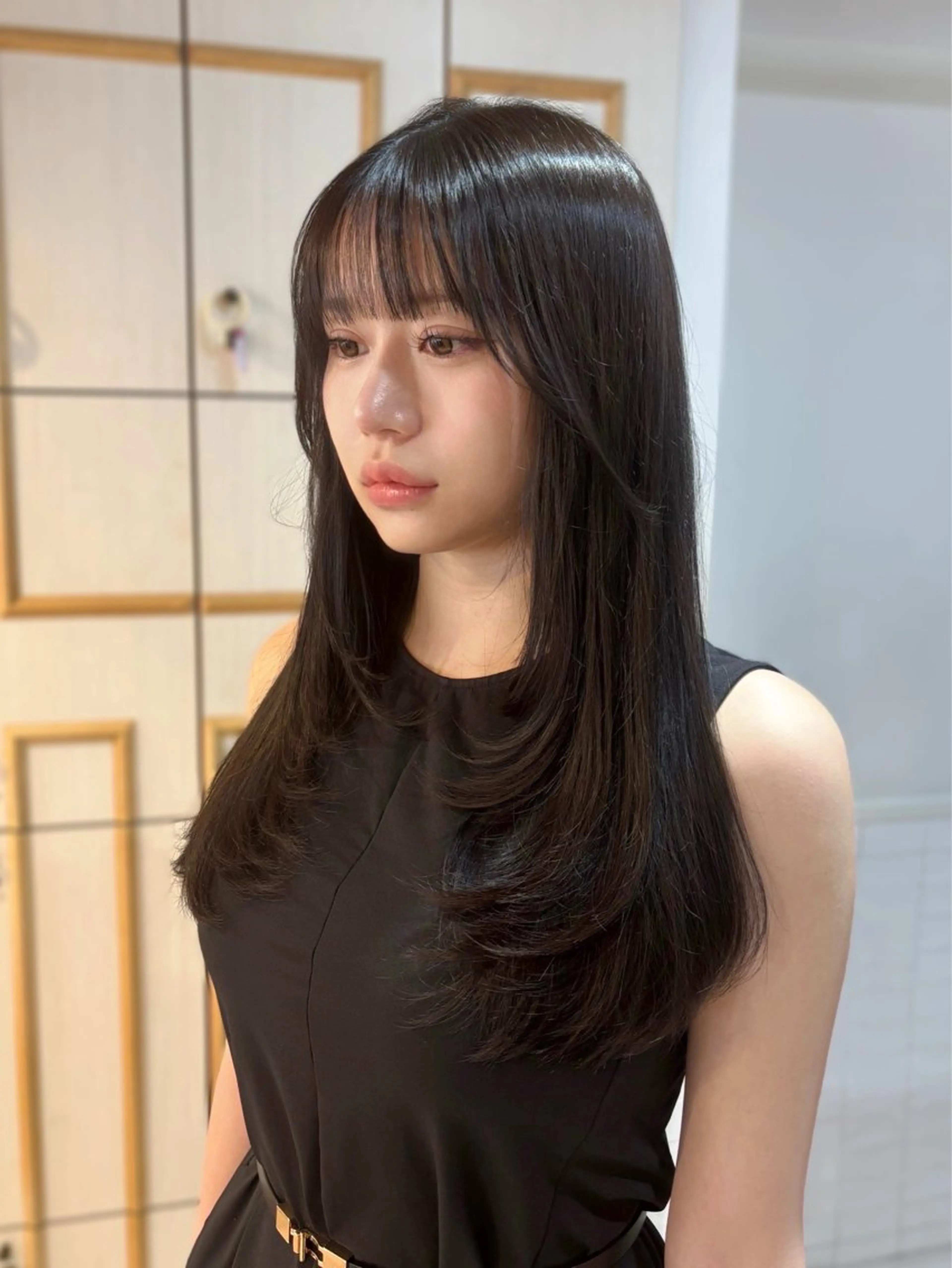 ロング レイヤーカット カット ヘアカラー トリートメント 横浜/レイヤーカット /韓国ヘア/佐藤記正のヘアスタイル