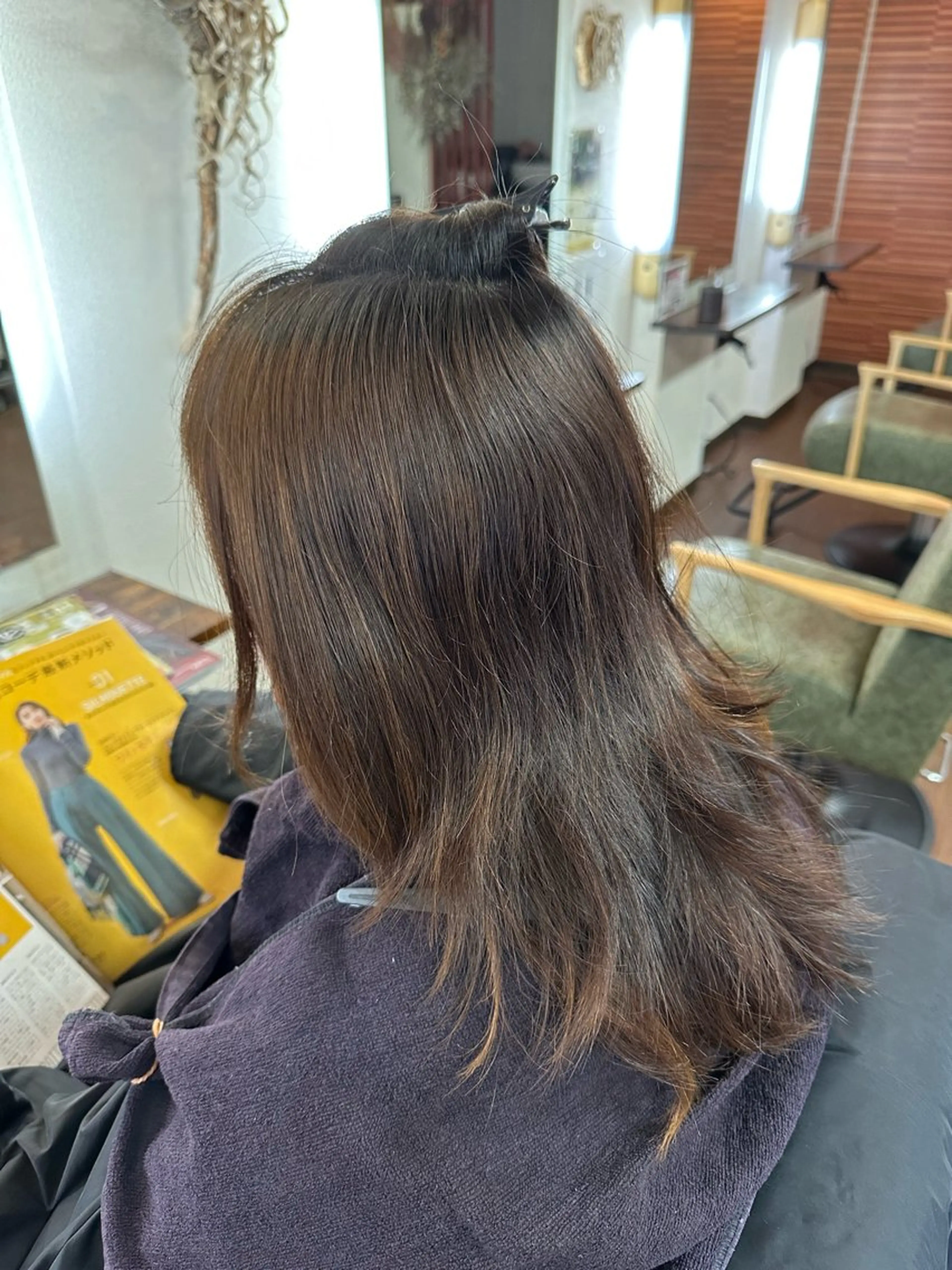 セミロング カラー ハイライトカラー ハイライト ヘアカラー Glanzhair 🫧‪菊池柊真🫧のヘアスタイル