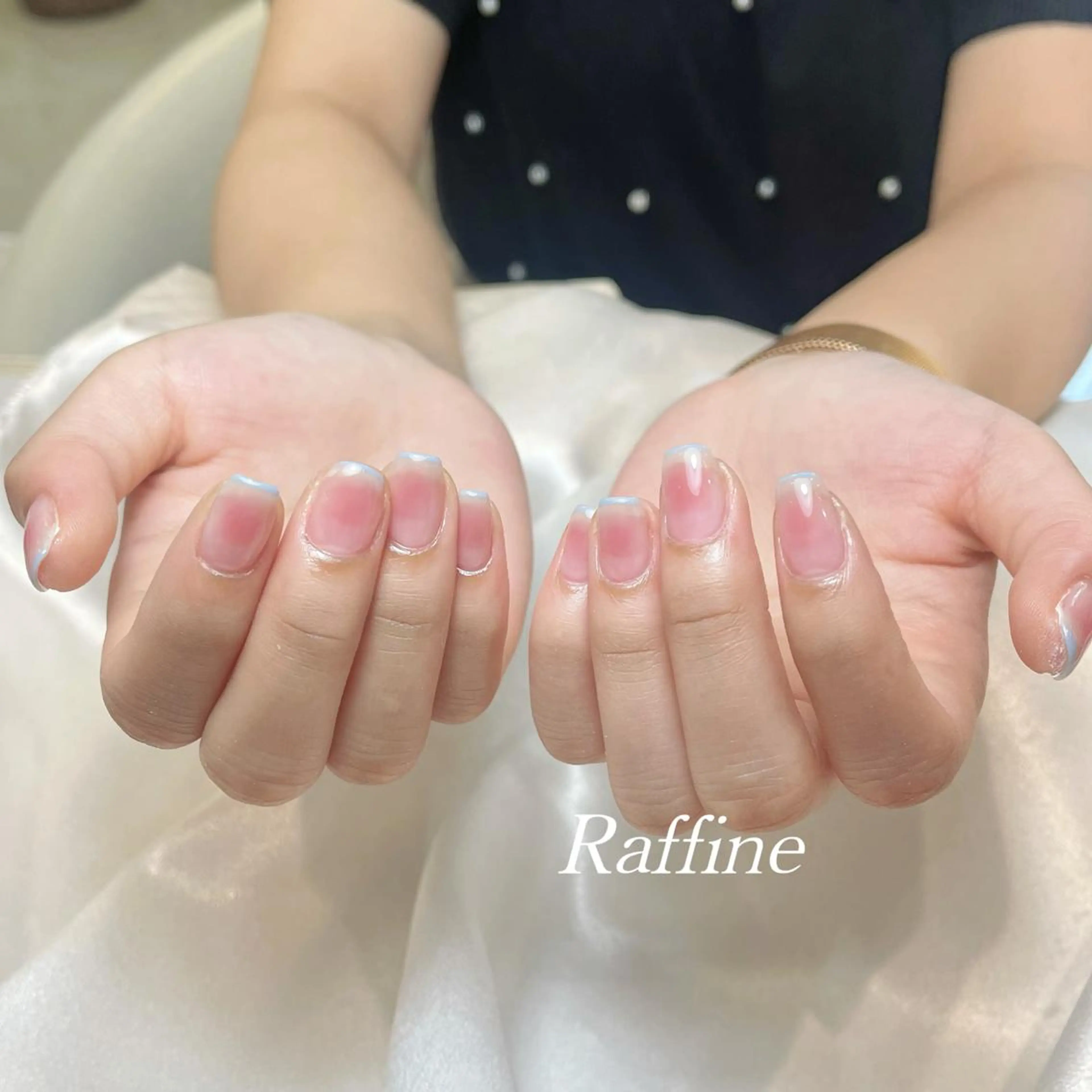 ネイル RAFFINE 月🦋🩵のネイルデザイン