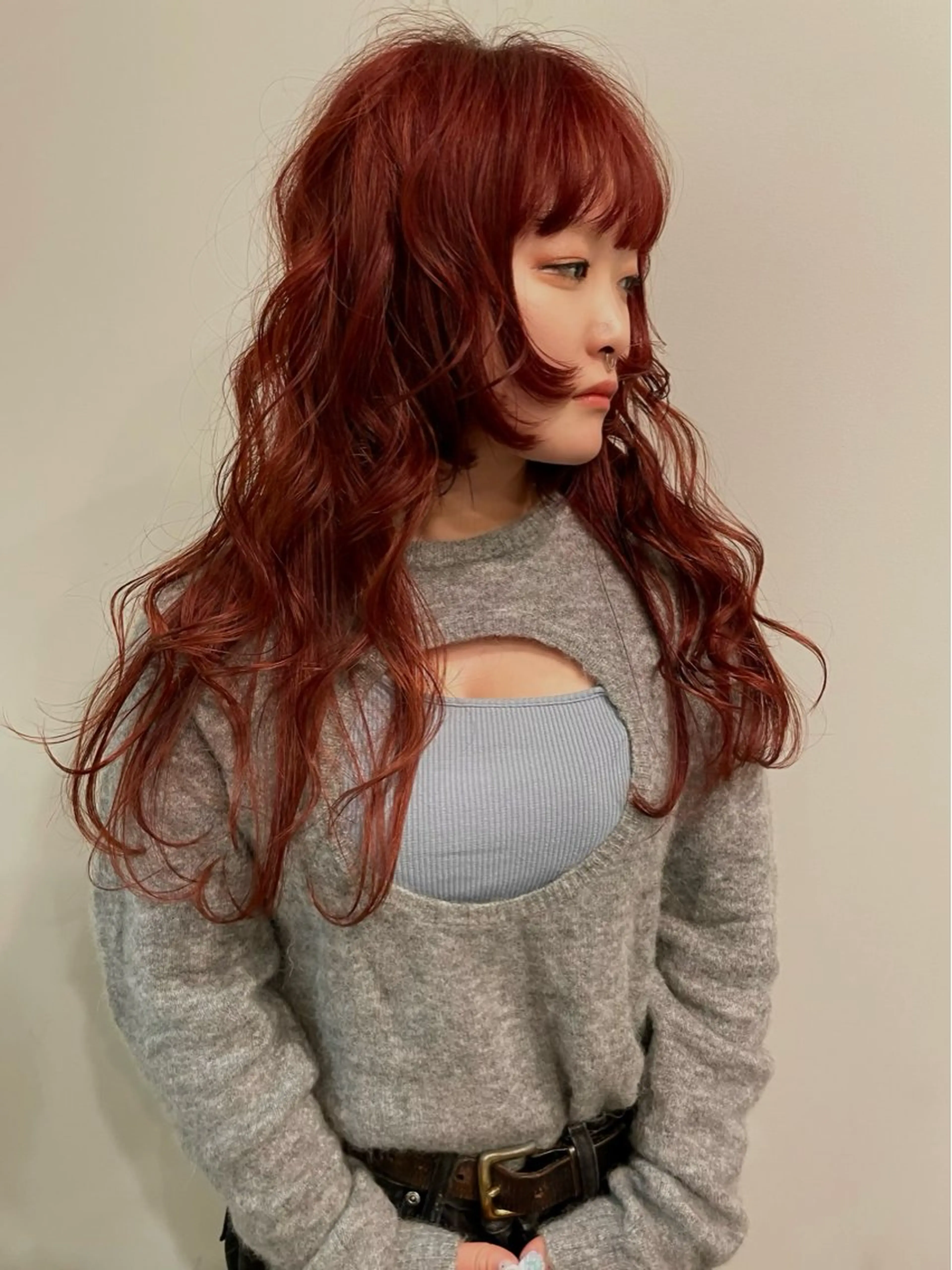 ミディアム カラー カット ヘアカラー トリートメント SALOWIN所属・ブリーチ🧹 ボブ✨レイヤーのヘアスタイル