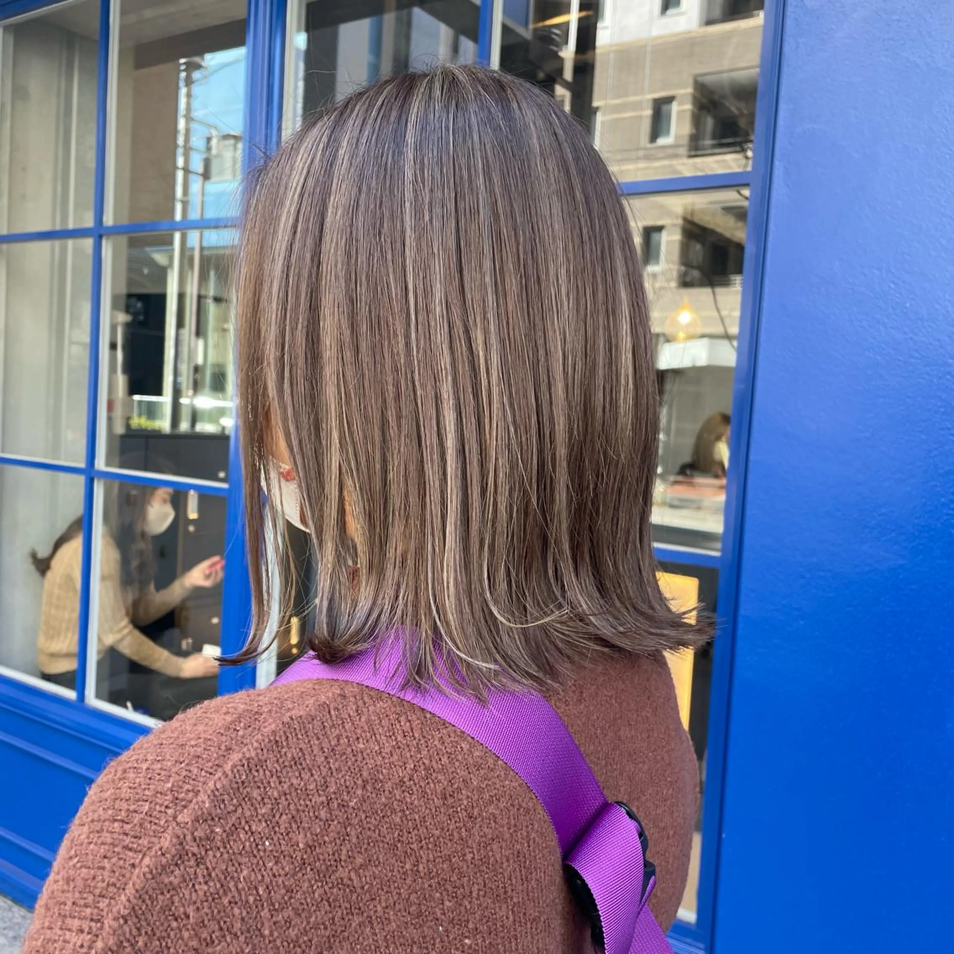 ミディアム カット ヘアカラー 🫧艶髪/ブリーチ 🐳honami🫧のヘアスタイル