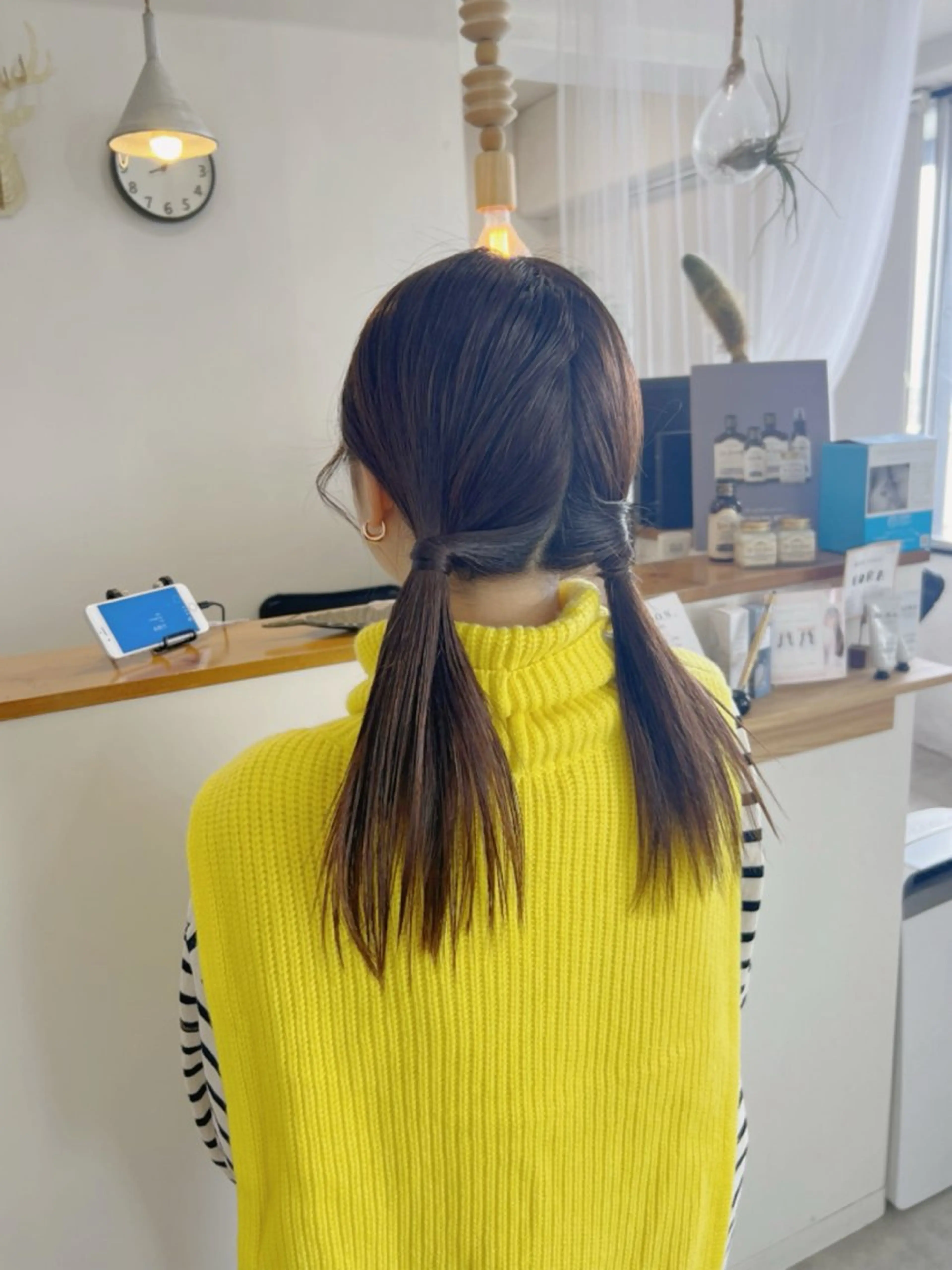 セミロング ヘアアレンジ ヘアセット BATON. ノウラマナのマツエク・マツパデザイン