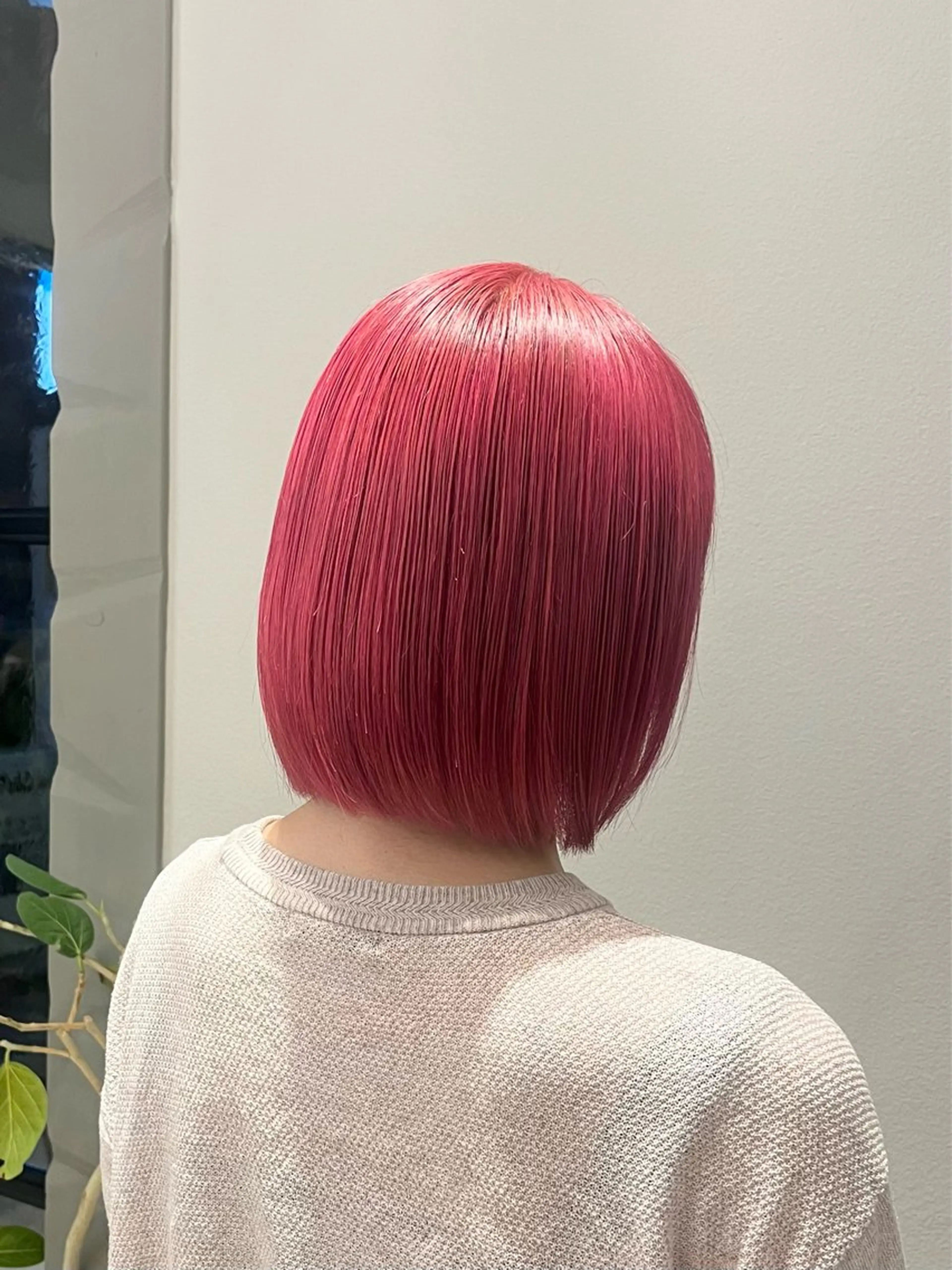 ミディアム カラー ブリーチ ヘアカラー ヘアセット/暖 色/顔周り/あつはのヘアスタイル