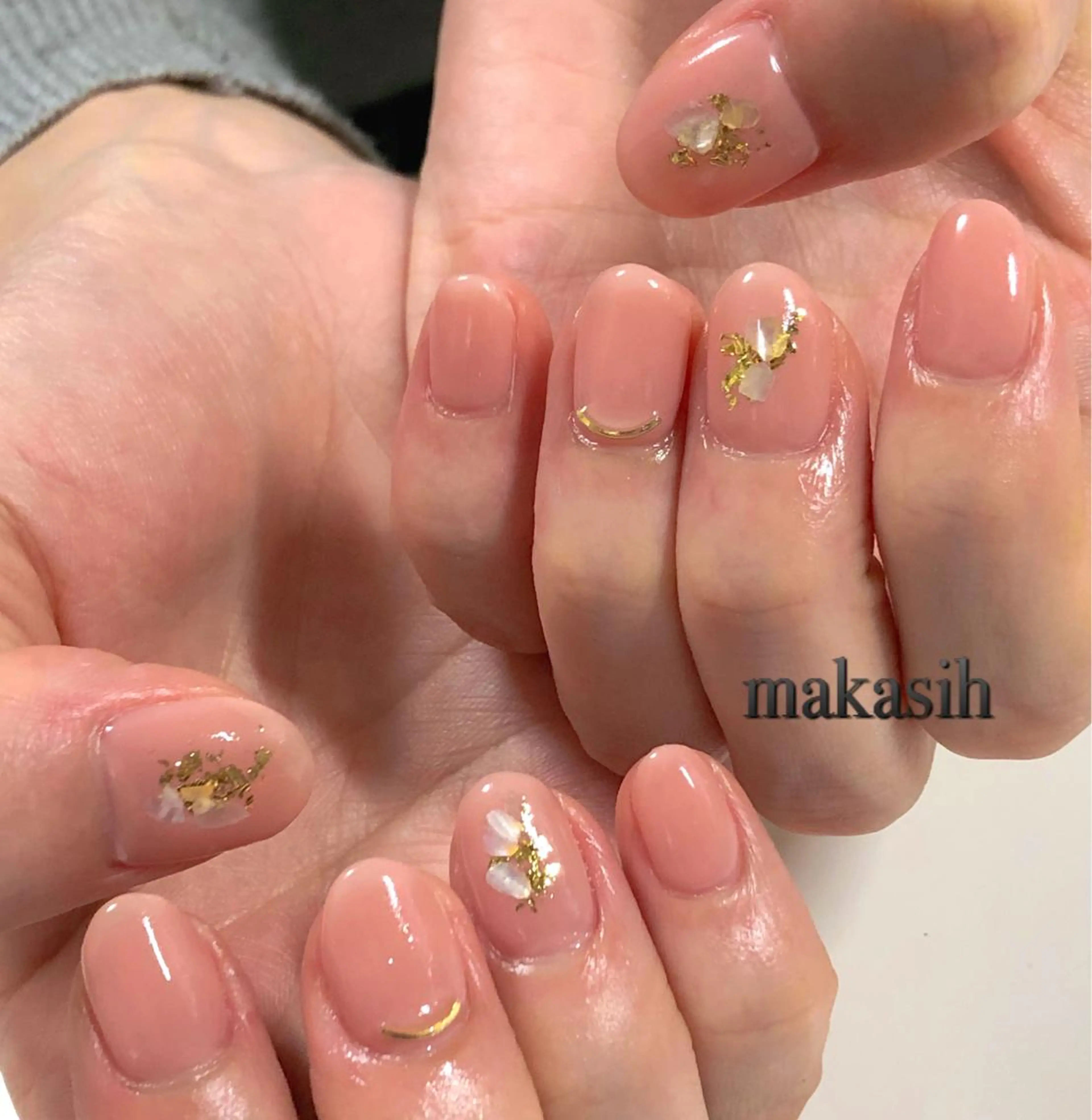 ネイル ピンク シンプルネイル 濱田 美菜子のエステ・リラクイメージ
