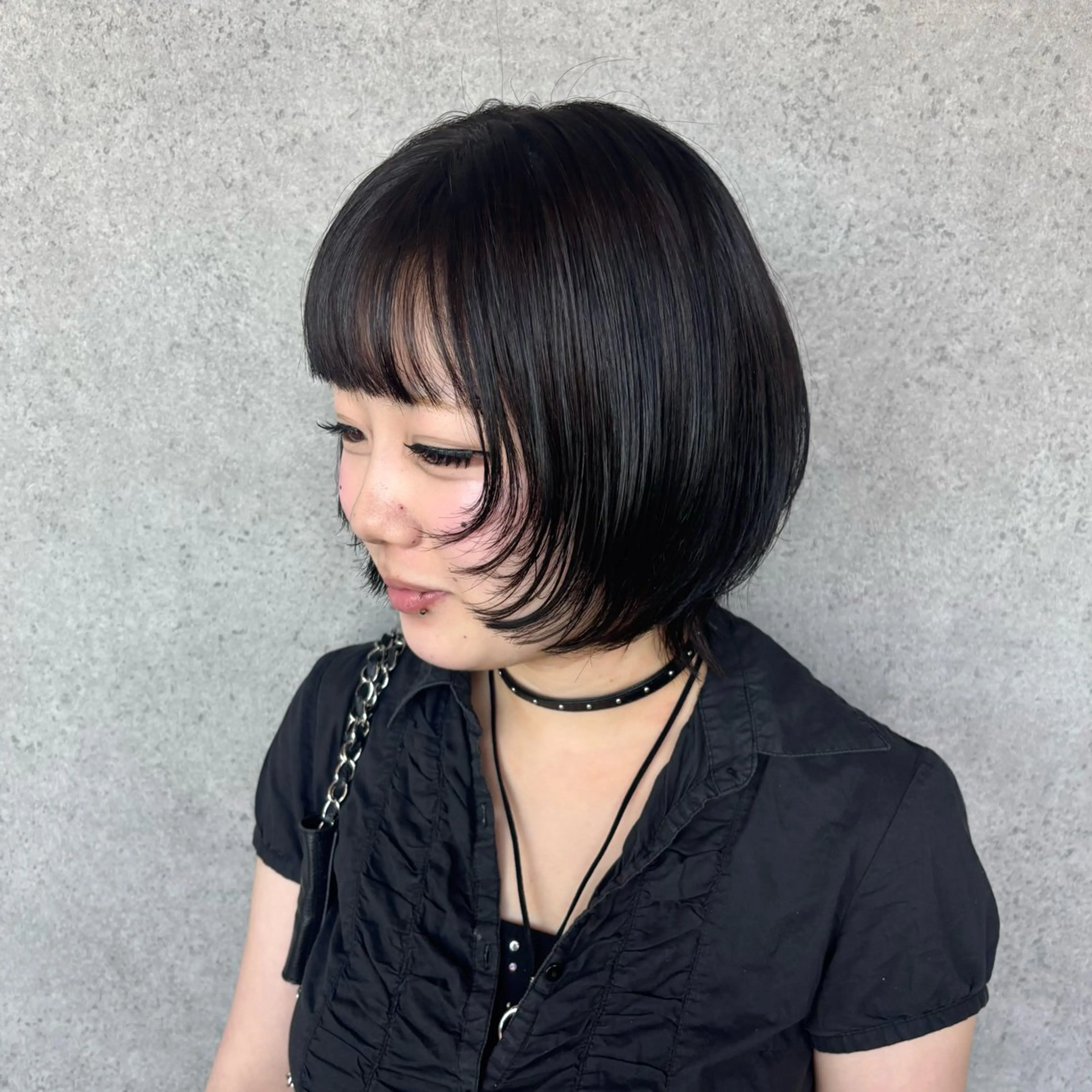ショート 顔まわりレイヤー レイヤーカット 小顔カット カット 加藤 結奈のヘアスタイル