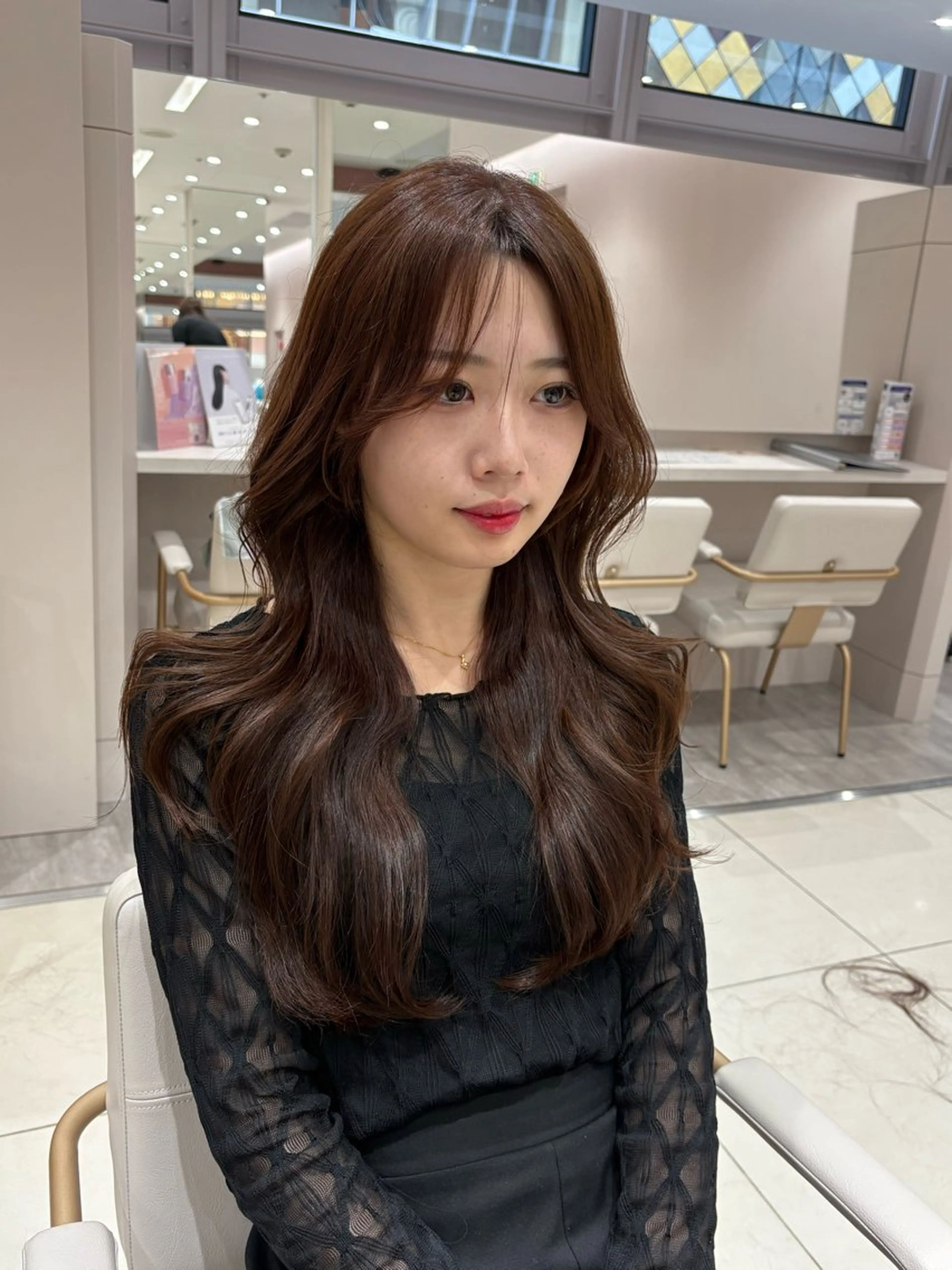 ロング カット ヘアカラー トリートメント 透明感カラー/似合わ せ前髪/柴田礼空のヘアスタイル