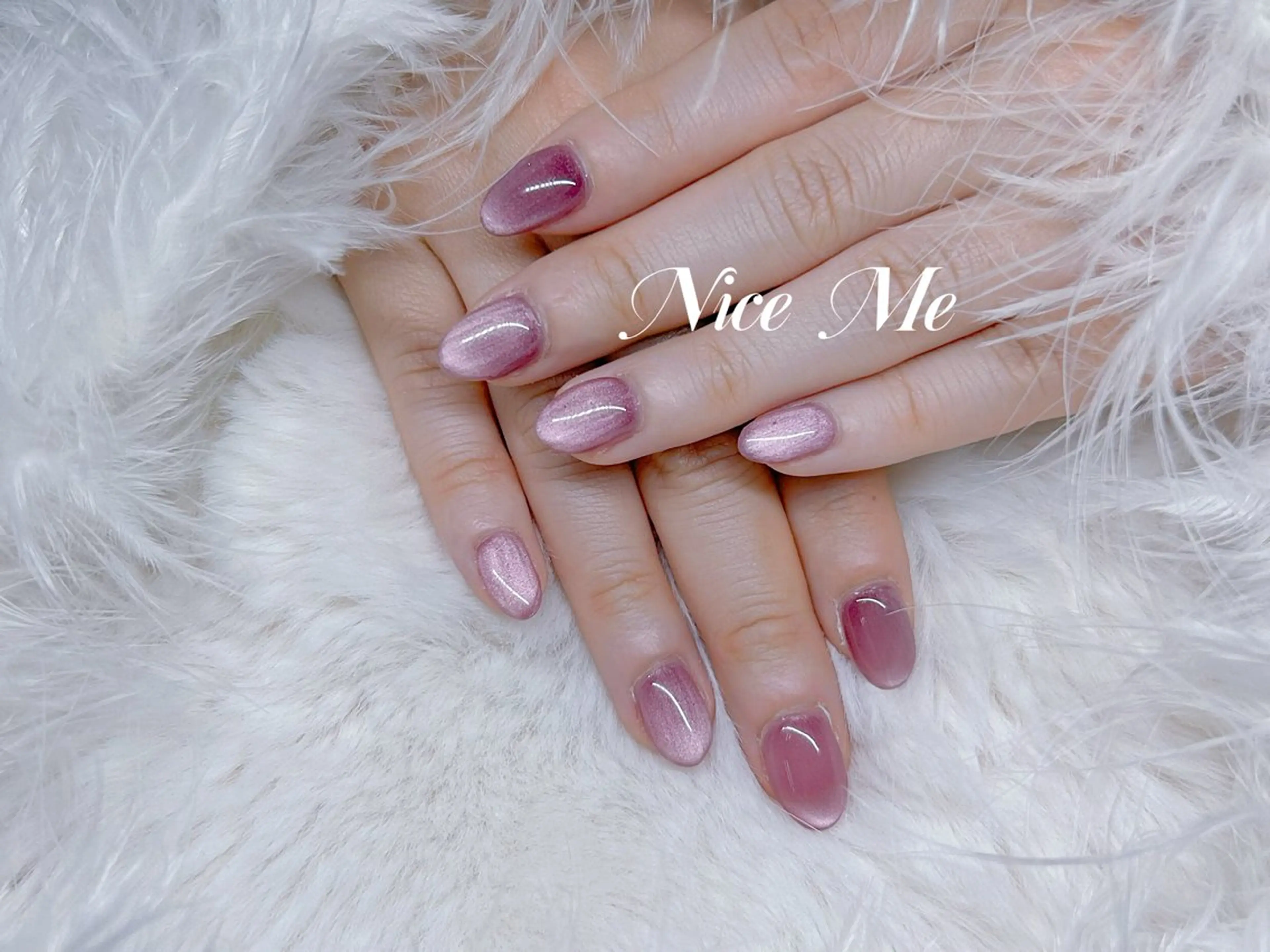 ハンドネイル マグネットワンカラー オフあり ケア込みの写真