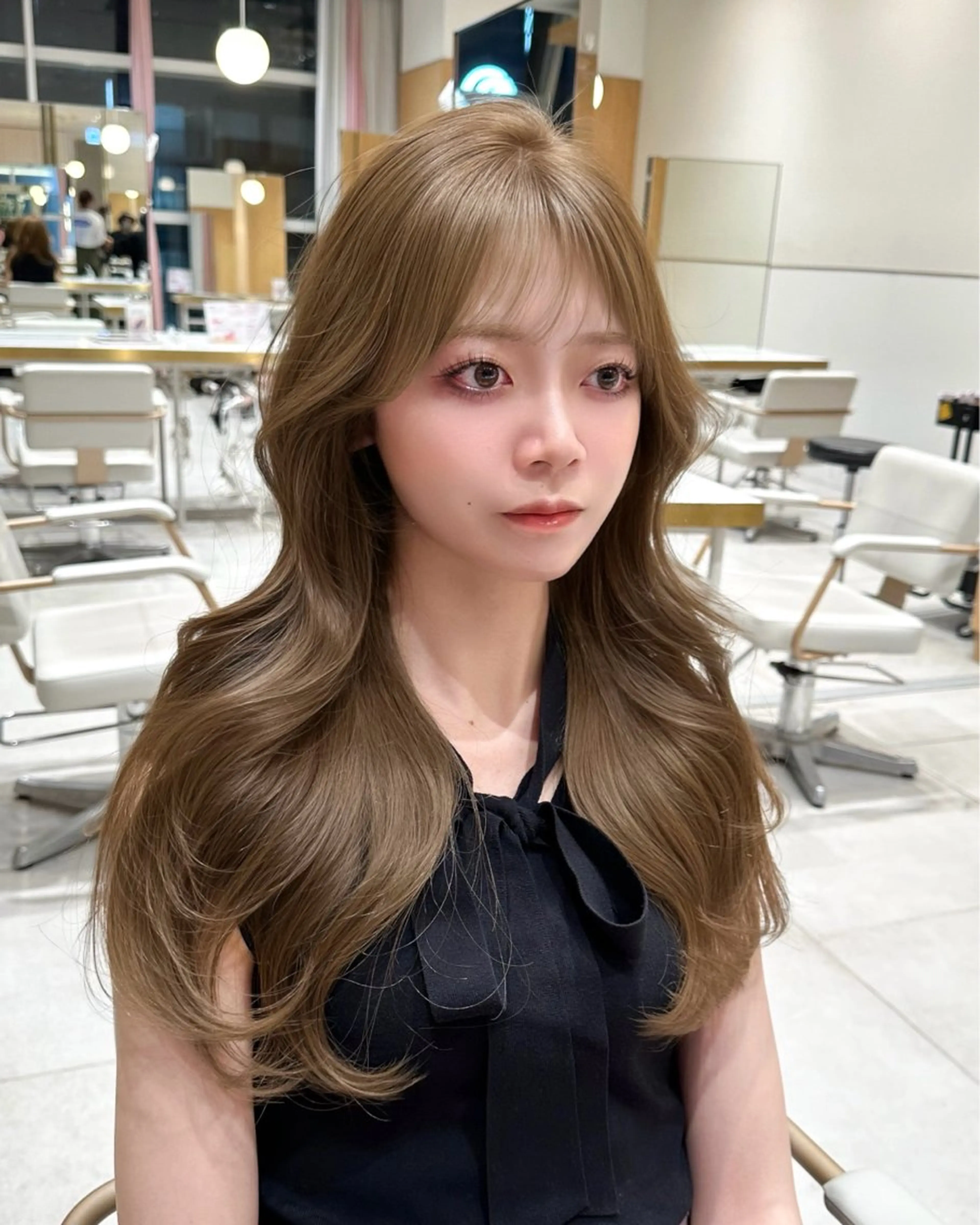 ミディアム カラー カット ヘアカラー トリートメント 🇰🇷韓国風くびれ ヘア🇰🇷中村優大のヘアスタイル