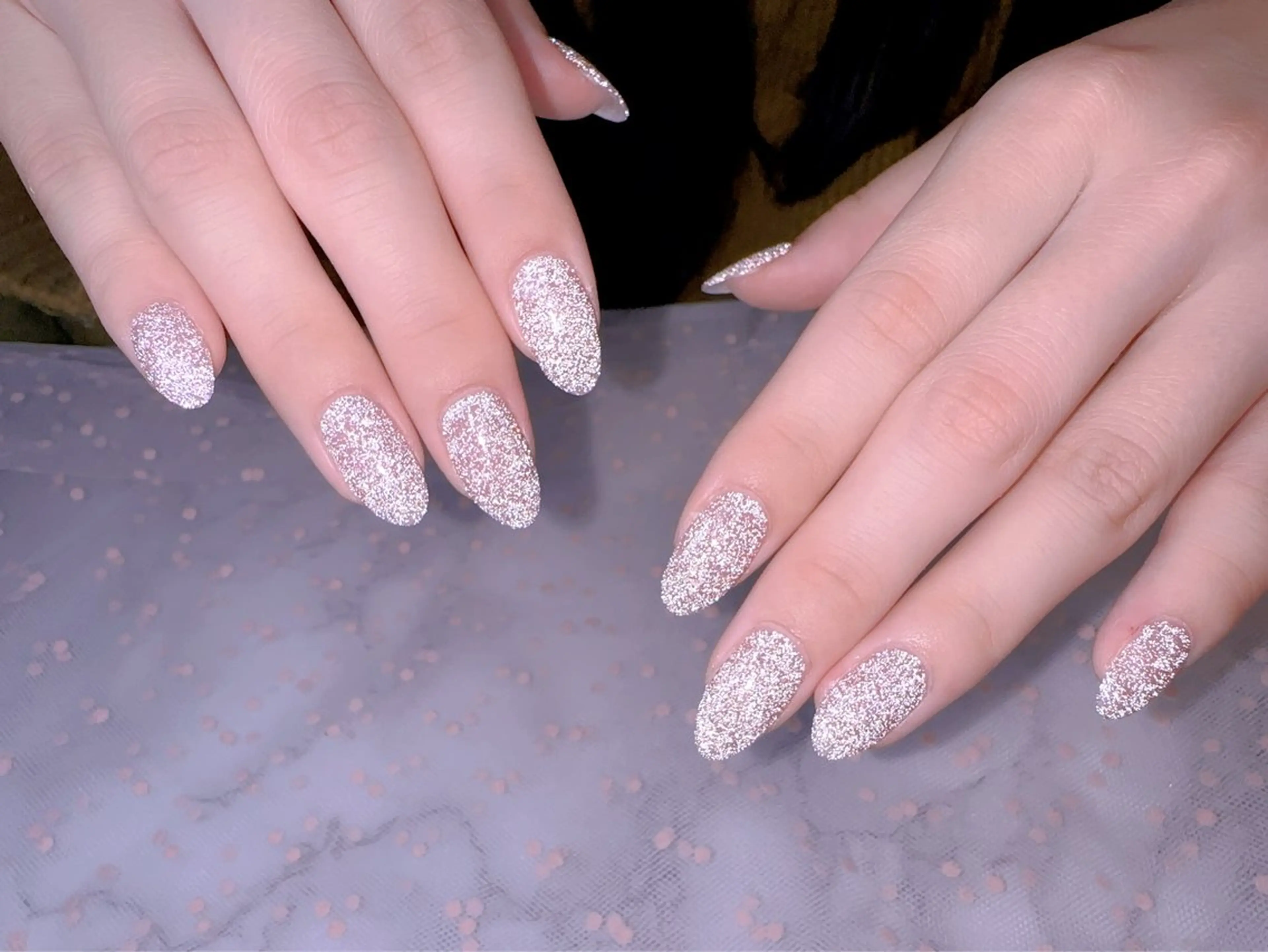 ネイル オーロラネイル フットネイル 韓国ネイル ラメ(グリッター) ラメグラデーション ハンドネイル Belle nail salon 新小岩のネイルデザイン