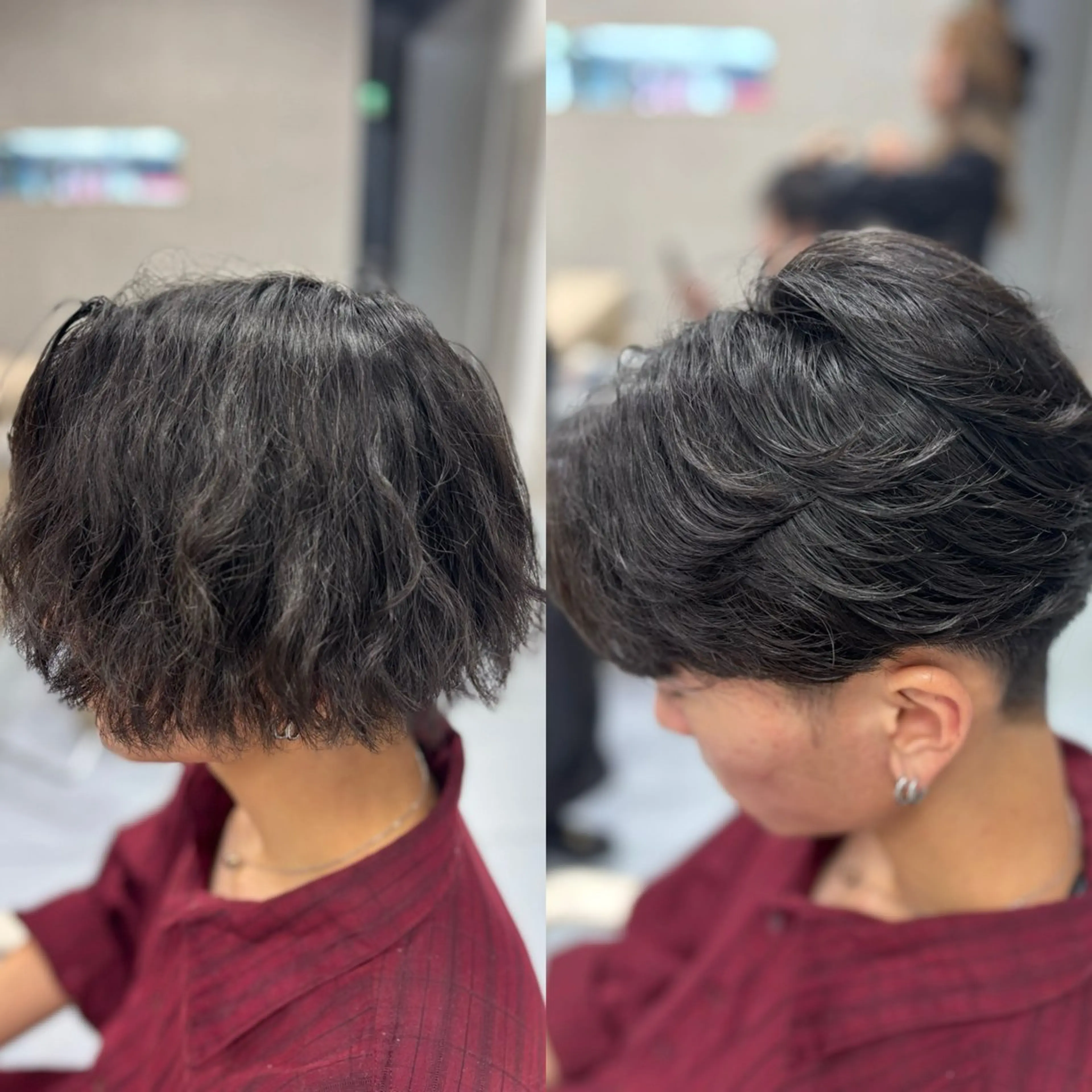 ショート パーマ メンズ カット パーマ メンズ特化透明感 ブリーチカラー/りんのヘアスタイル