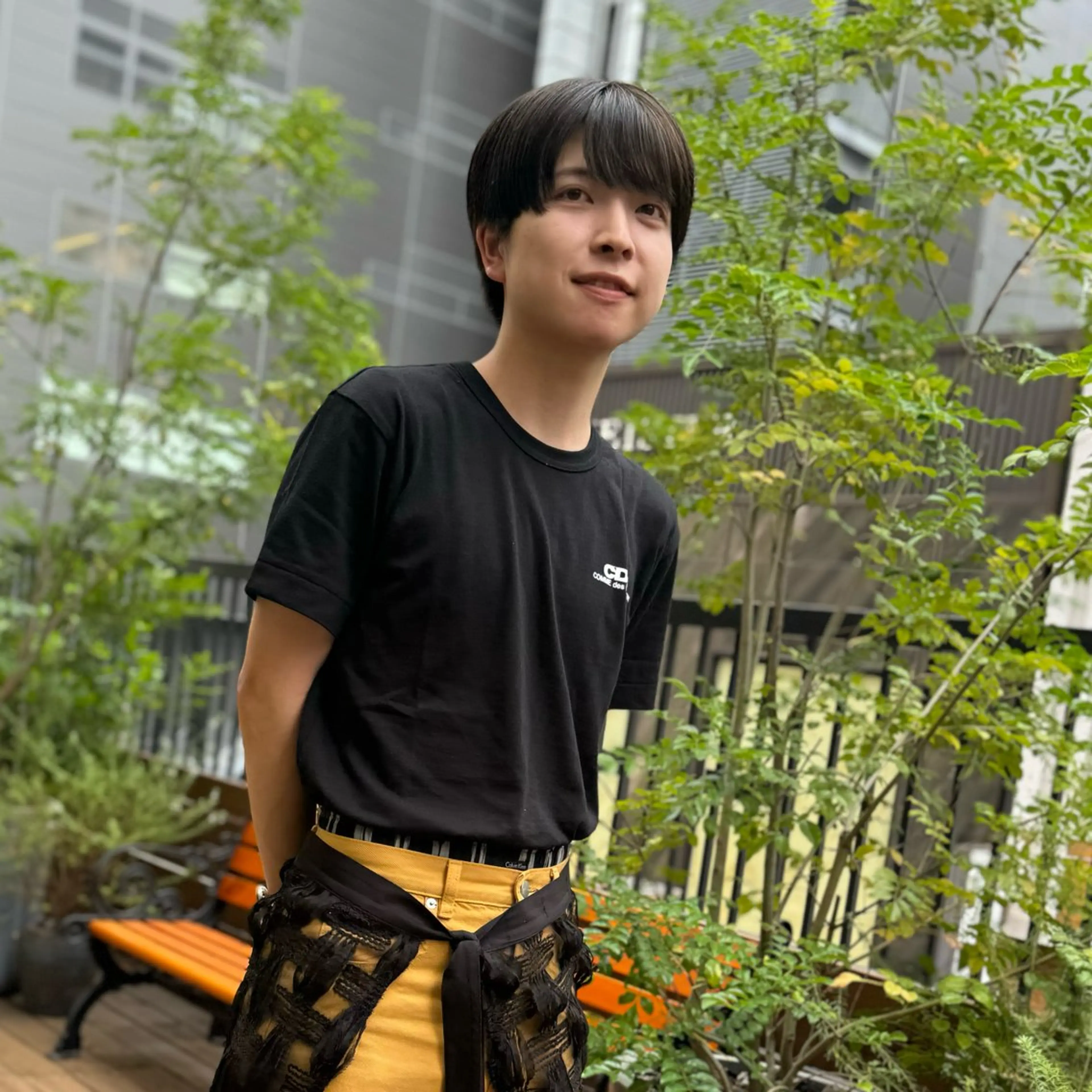 メンズ マッシュ シースルーマッシュ カット スパイキーショート 大人パーマ 丸山のヘアスタイル