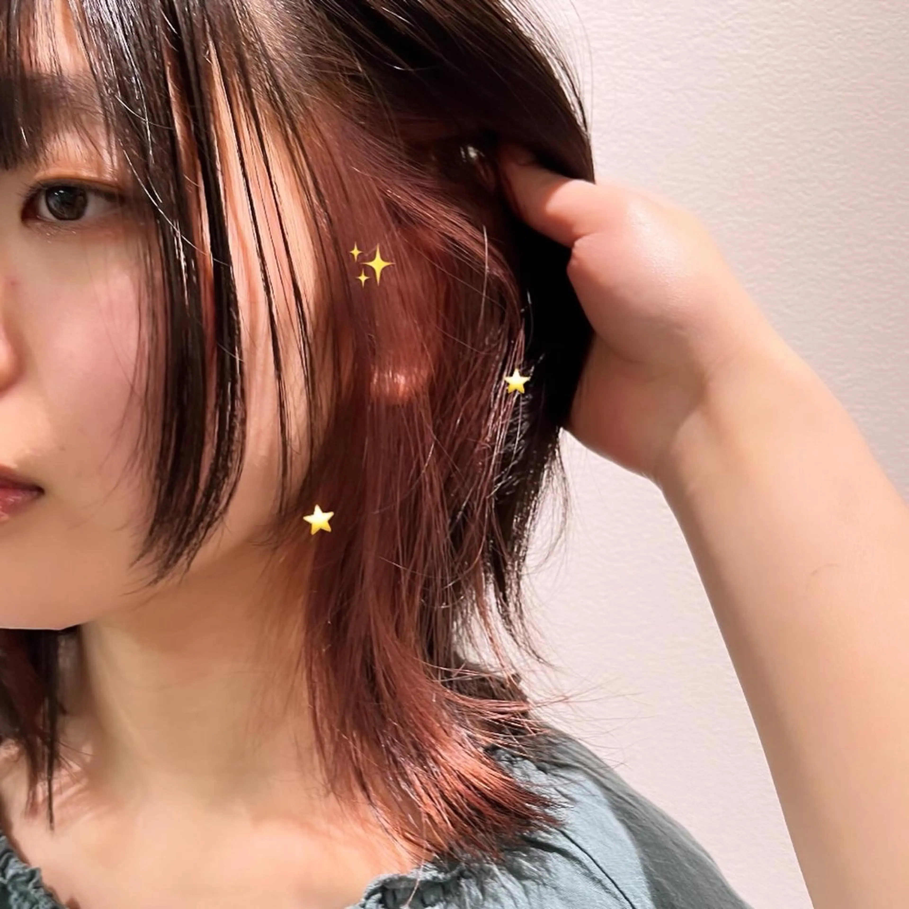 カラー ベージュカラー 黒髪 ピンクカラー ピンクベージュ ヘアカラー bon ami所属・むかいやま なおのヘアスタイル