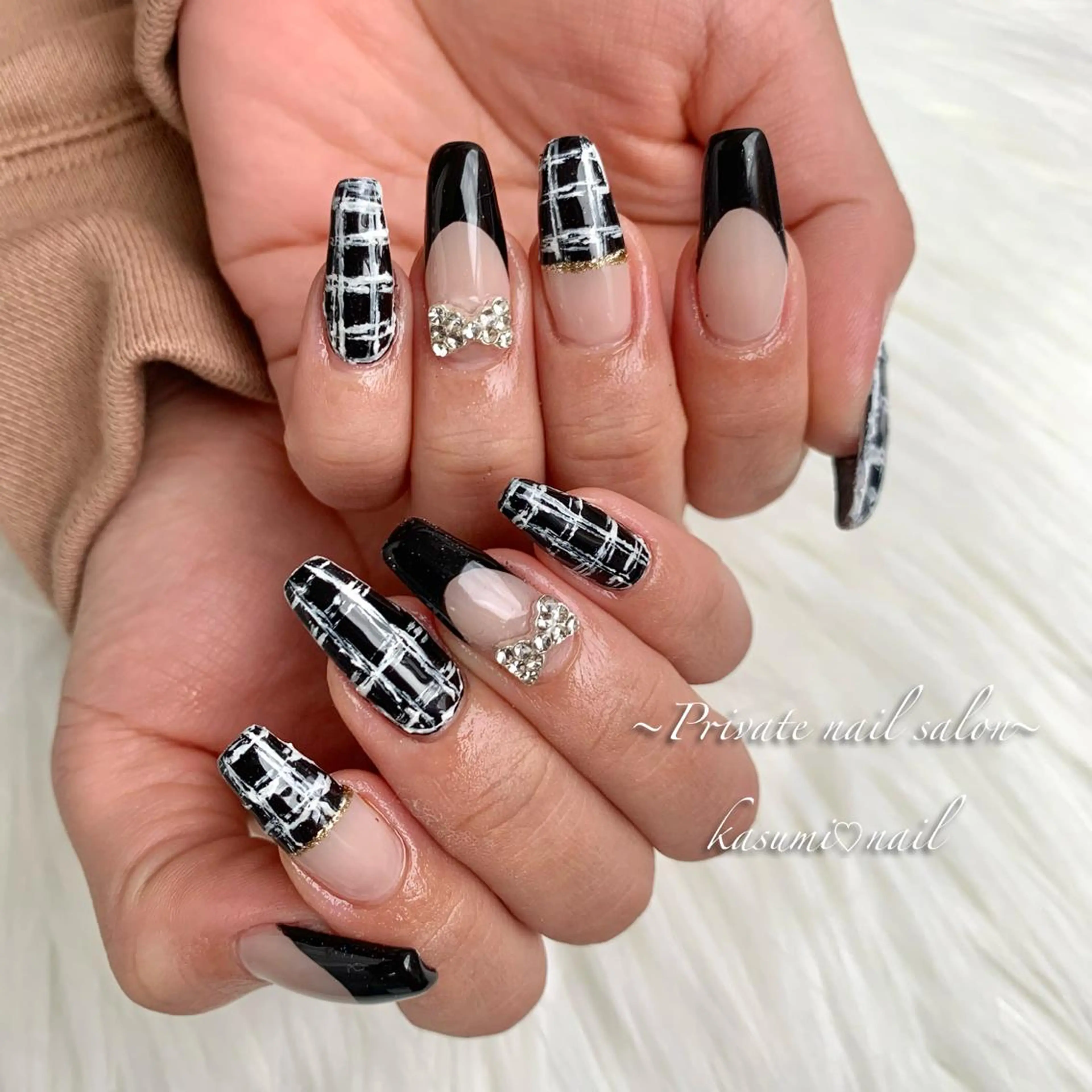 ネイル アートネイル ラメ(グリッター) マグネットネイル ミラーネイル 持ち込み KASUMI♡ Nailのネイルデザイン