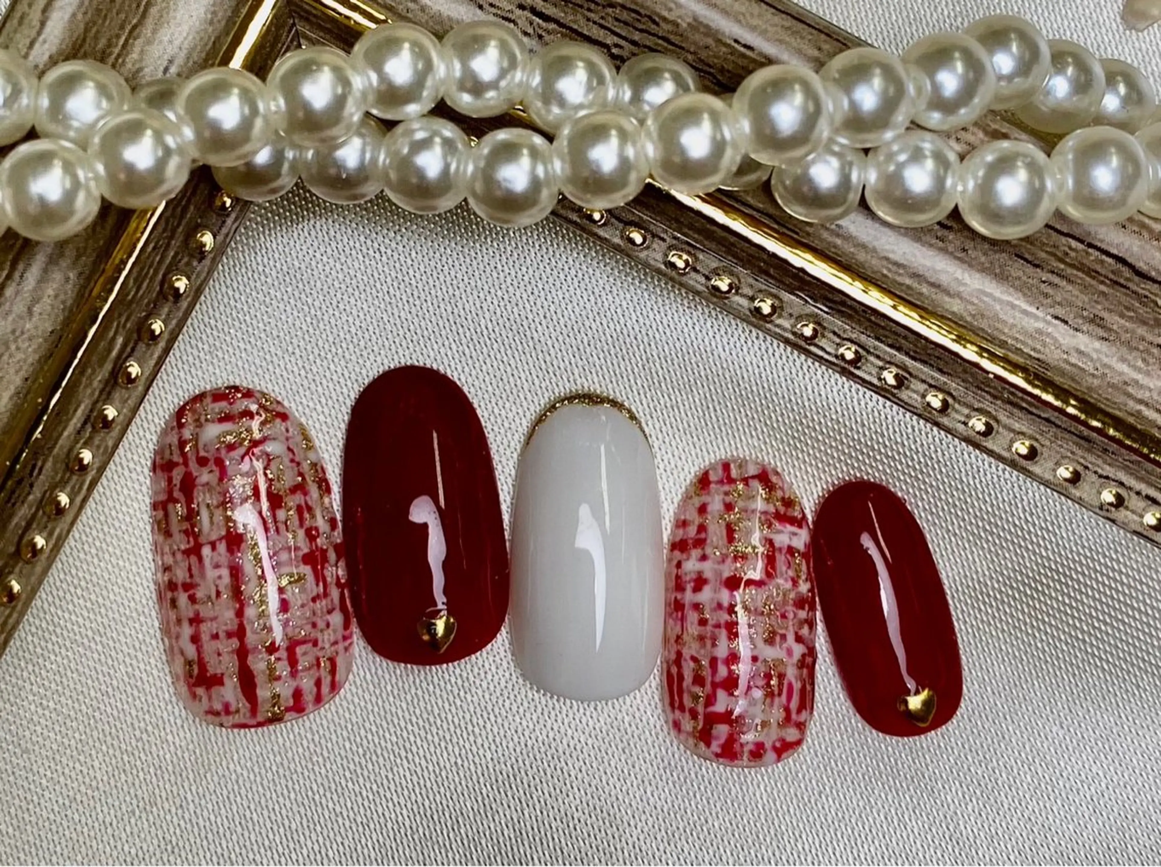 ネイル ハンドネイル ネイルPetit Ribbonのネイルデザイン