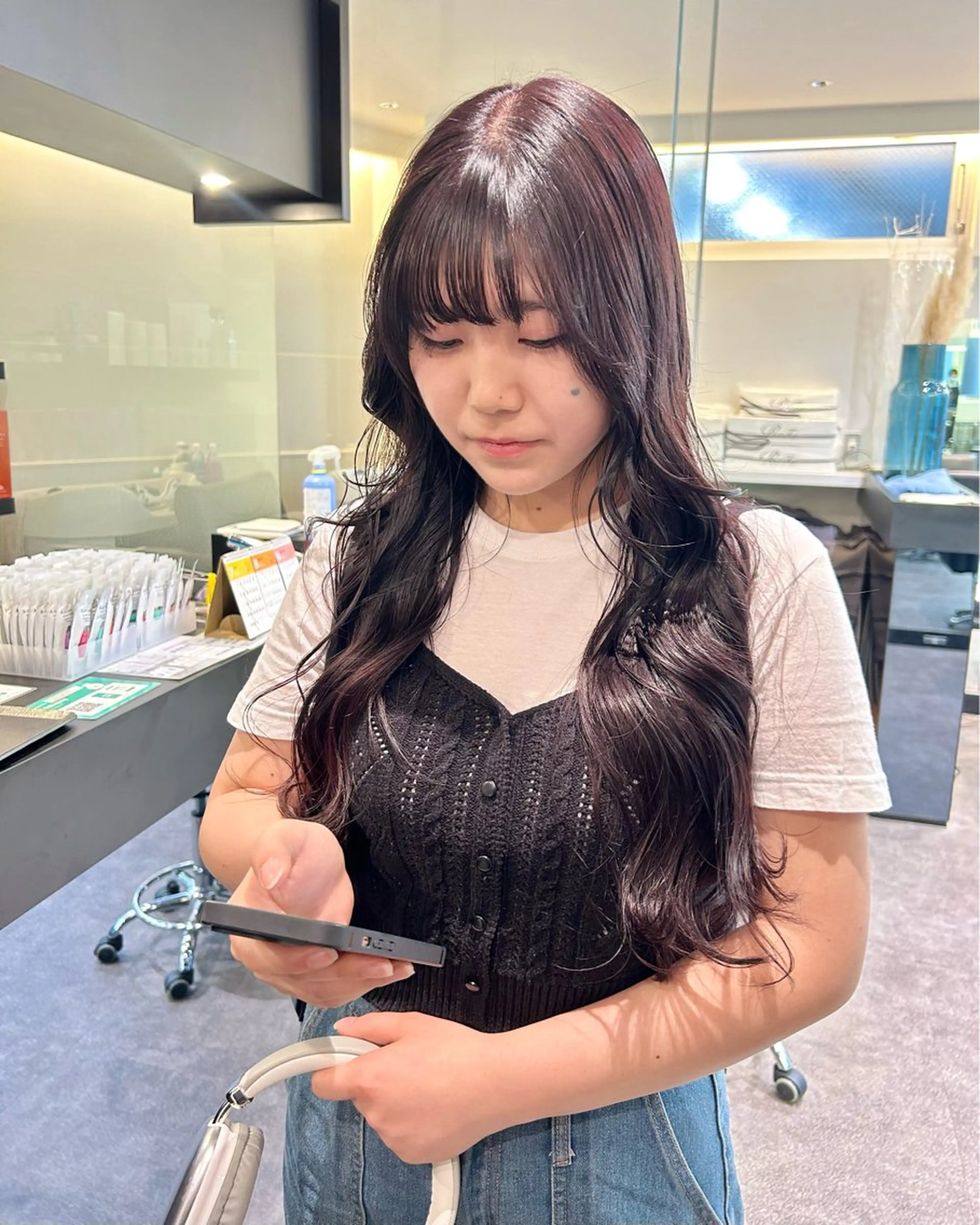 ロング カラー 透明感カラー グレージュ ラベンダーカラー ラベンダーグレージュ ラベンダーグレー 🎀パーマモデル募集 暖色/REINA🎀のヘアスタイル