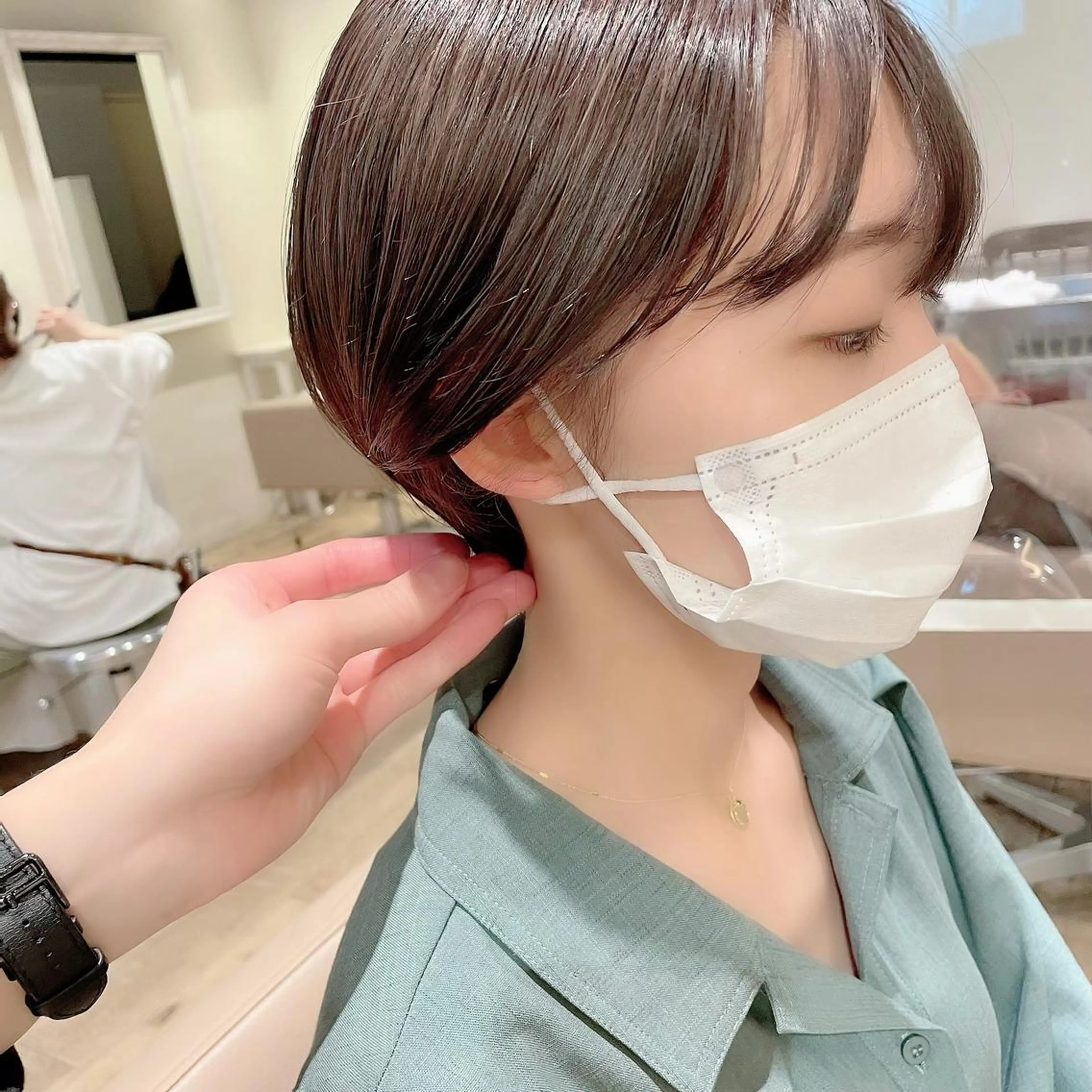 ショート ショート ボブ 梅田 木戸健人のヘアスタイル