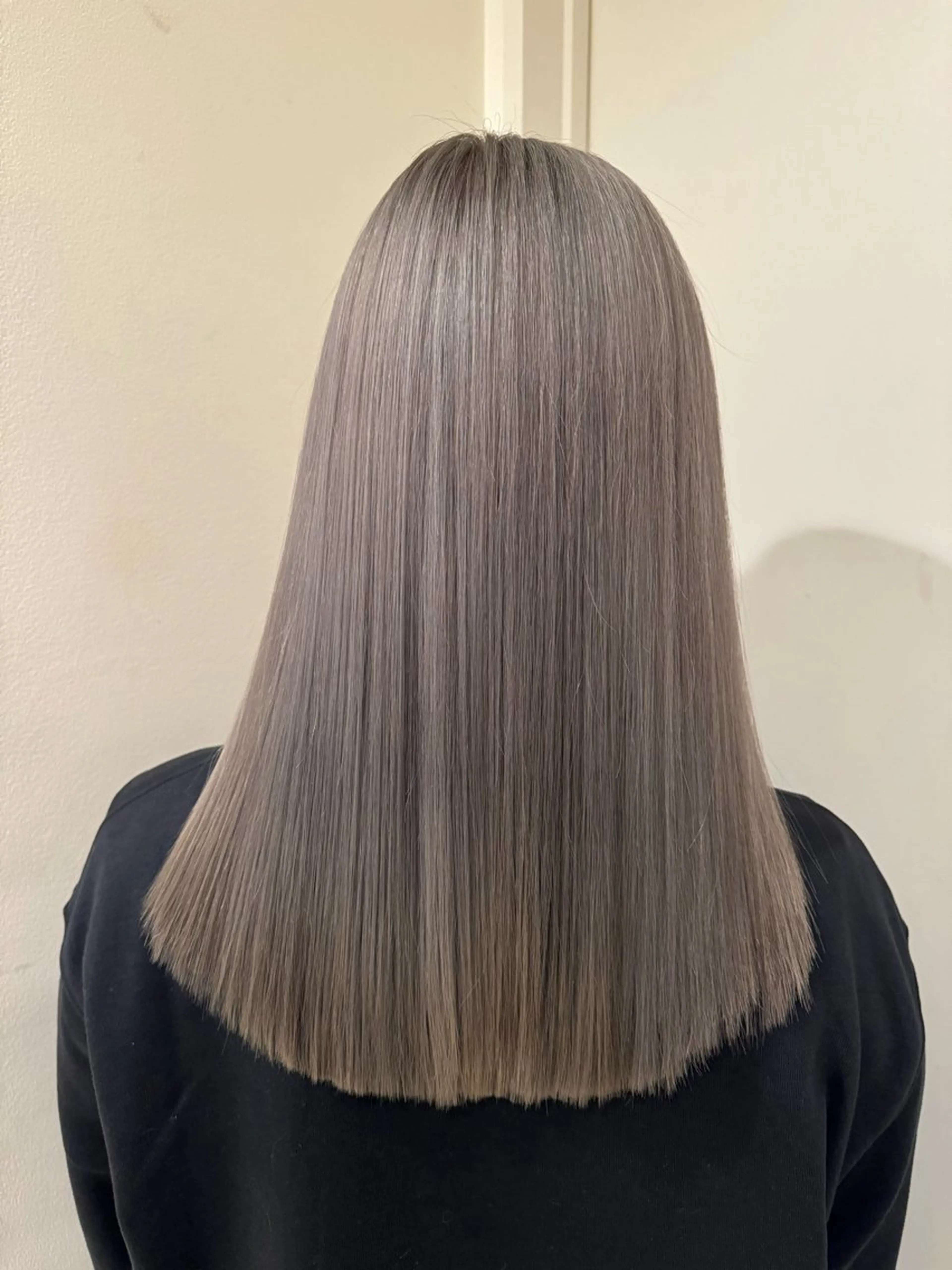 セミロング カラー グレージュ カット ヘアカラー トリートメント 🌈評価No.1🌈 艶髪カラー❌エクステのヘアスタイル