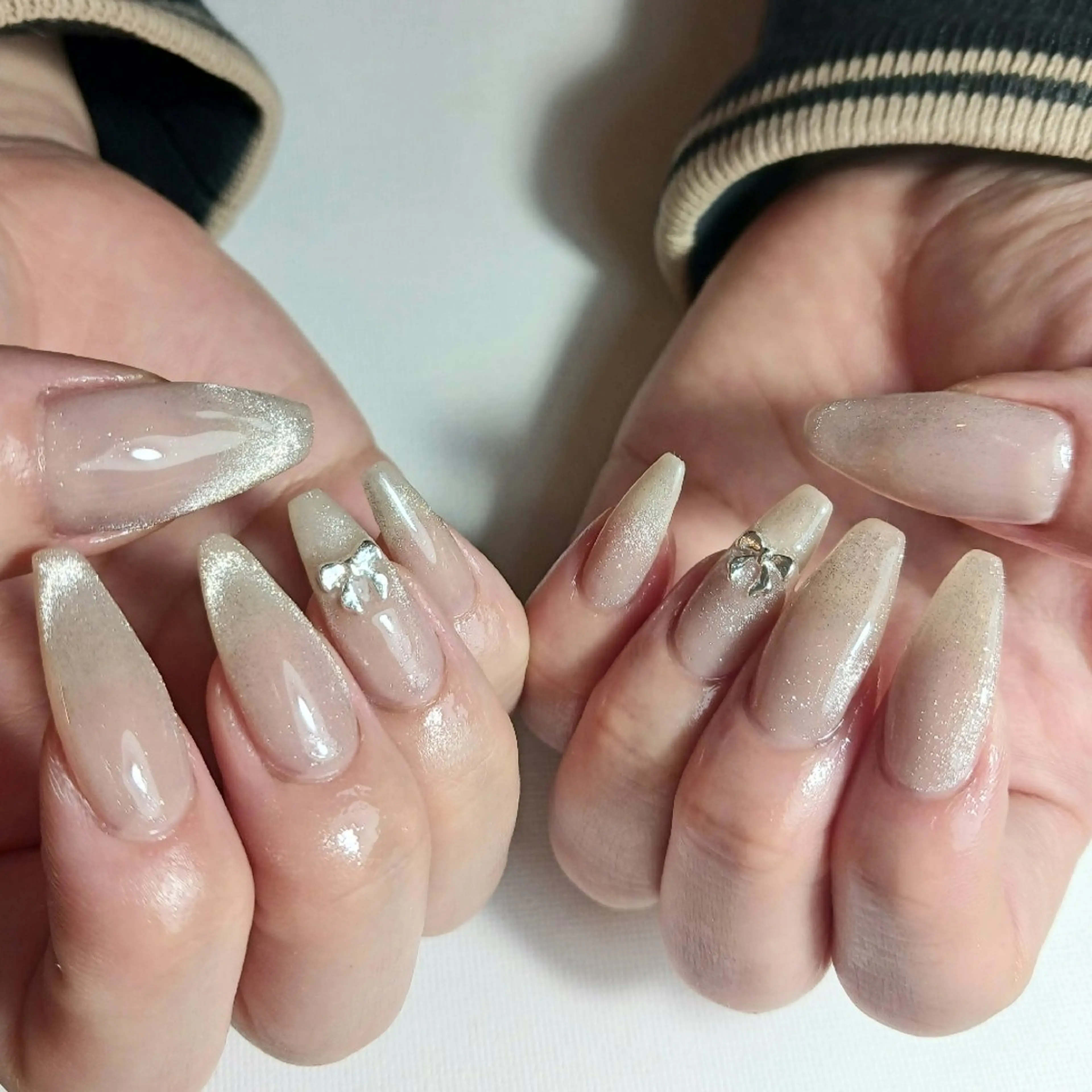 ネイル ジェルネイル グラデーション キラキラネイル マグネットネイル 持ち込み ハンドネイル nanakonail /持込みデザイン専門のネイルデザイン