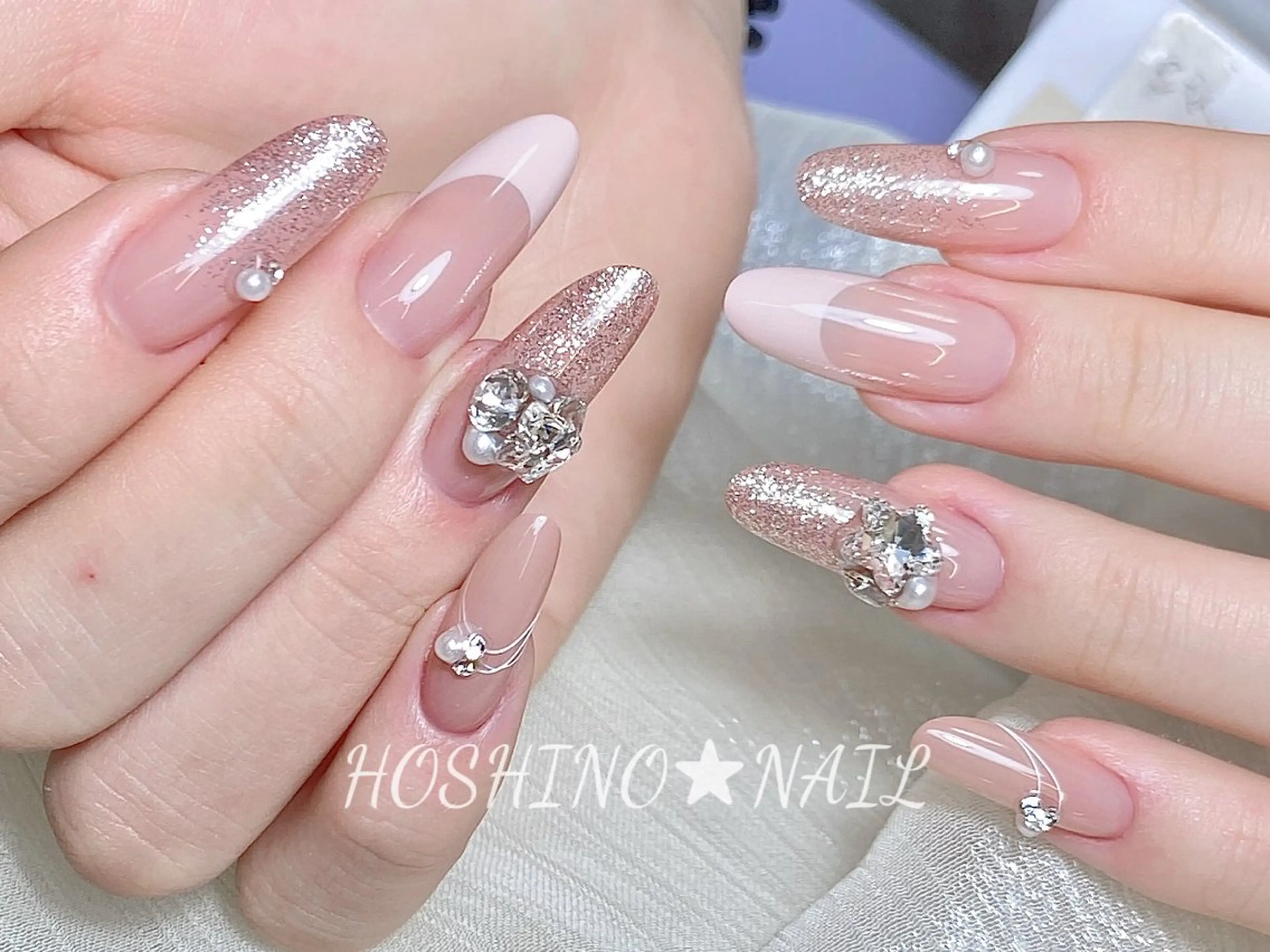 ネイル オーロラネイル チークネイル ドット フットネイル フレンチネイル ハンドネイル ★HOSHINO NAIL★新宿店のネイルデザイン