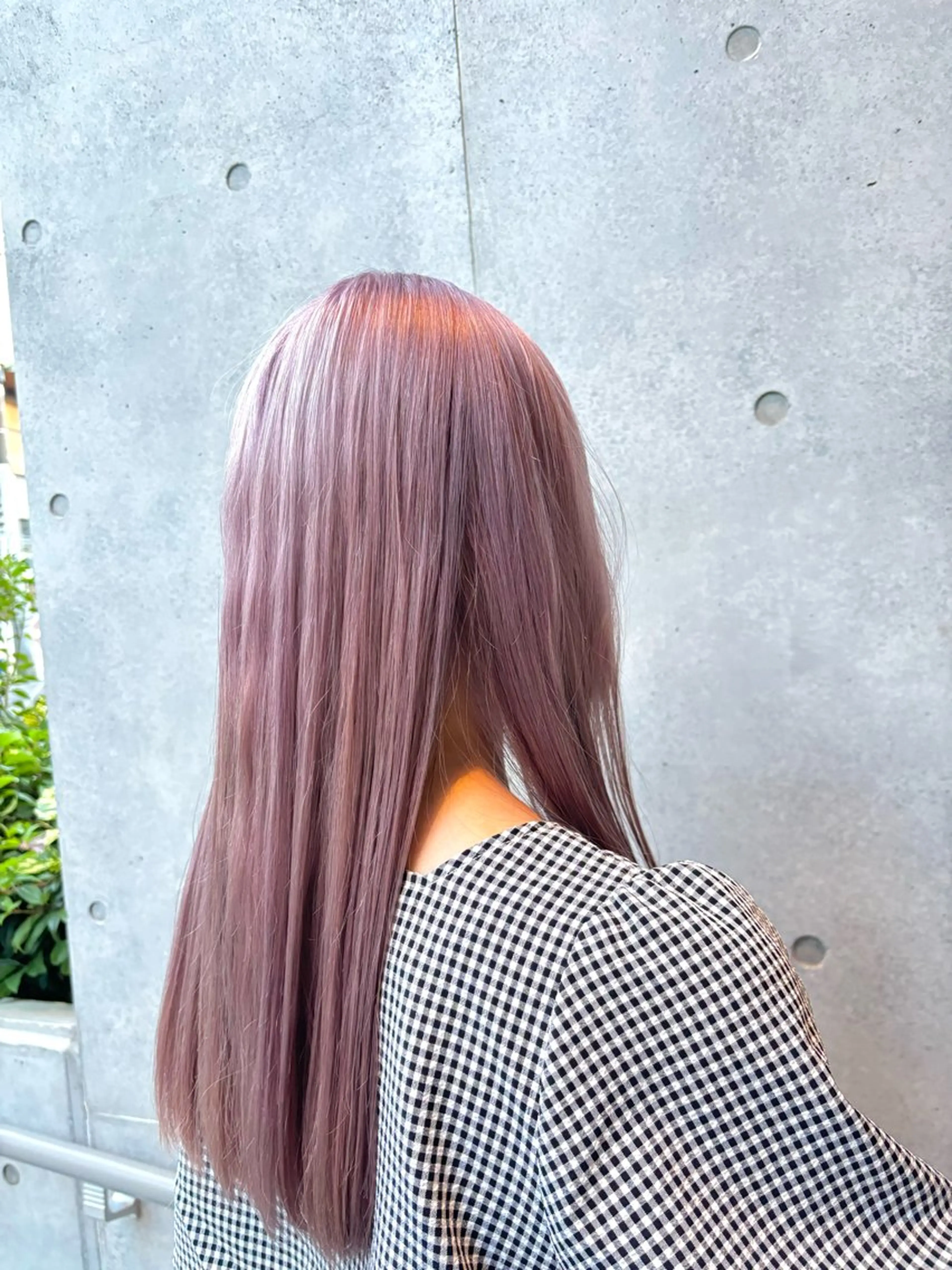 ロング カラー ヘアカラー トリートメント しほ/ヘッドスパ/ミ ルクティー/バンドのヘアスタイル
