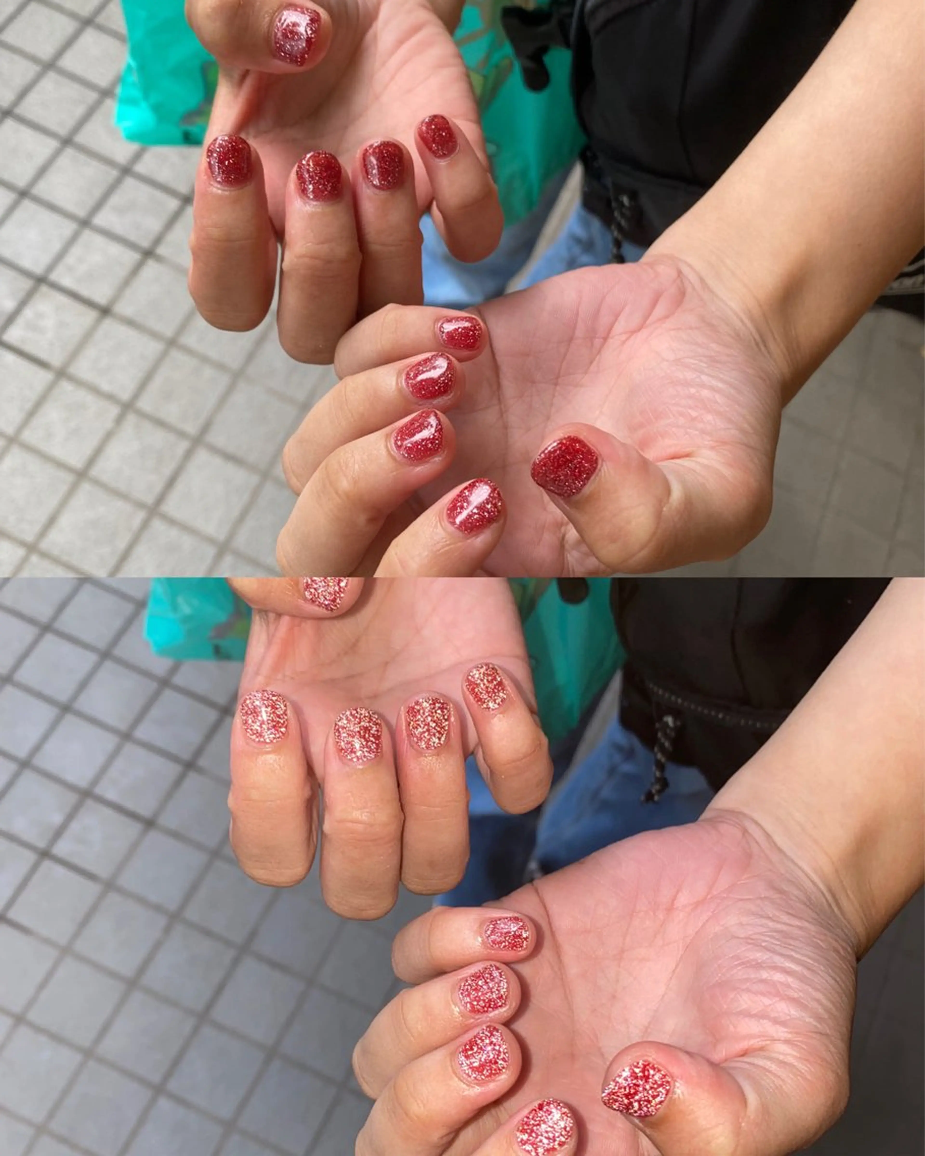 ネイル フラッシュネイル 赤色 WAVY airiのネイルデザイン