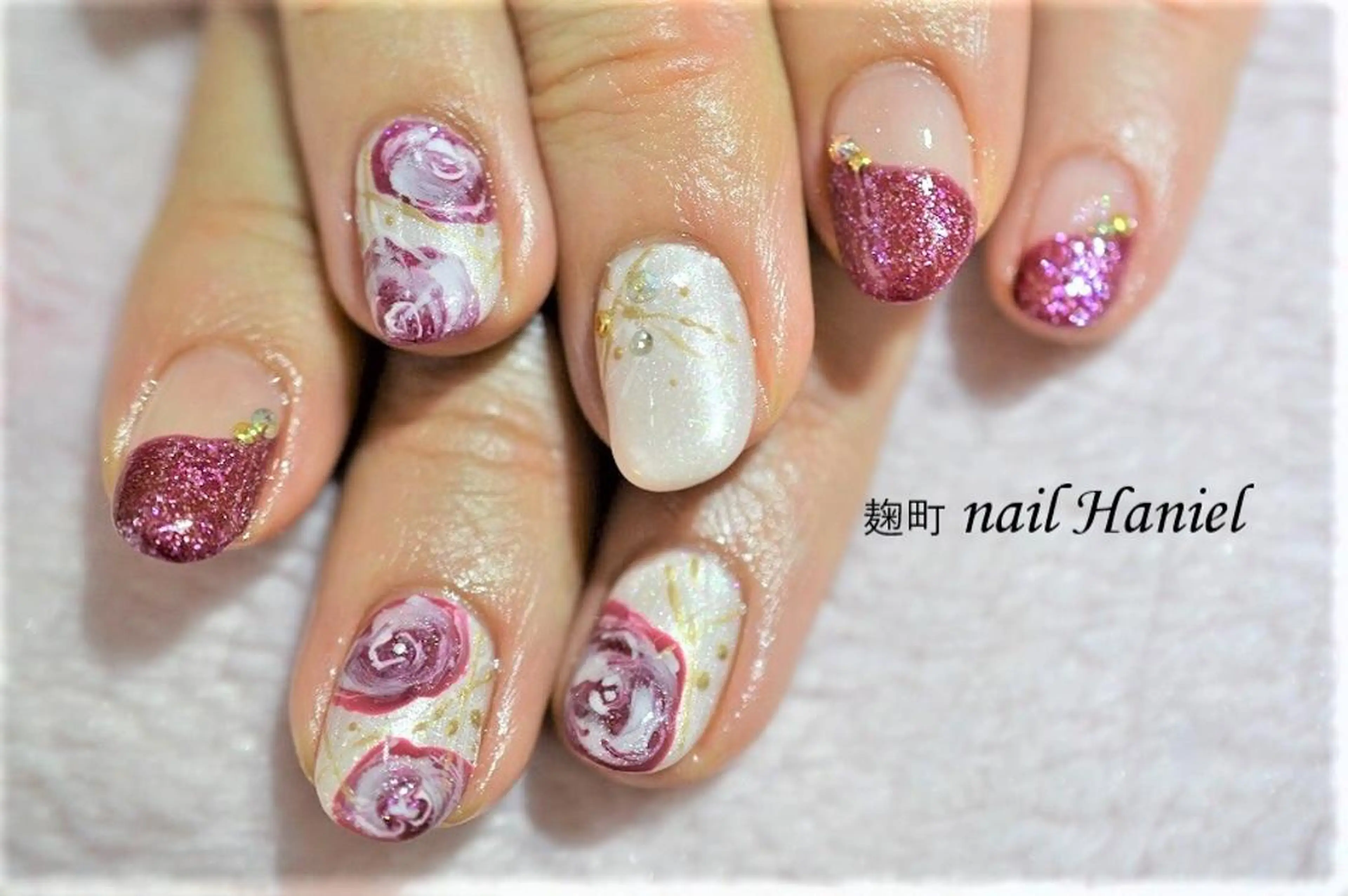 ネイル アートネイル ジェルネイル パラジェル 冬ネイル クリスマス nail Haniel所属・半蔵門サロンハニエル 魅神 ちよのネイルデザイン