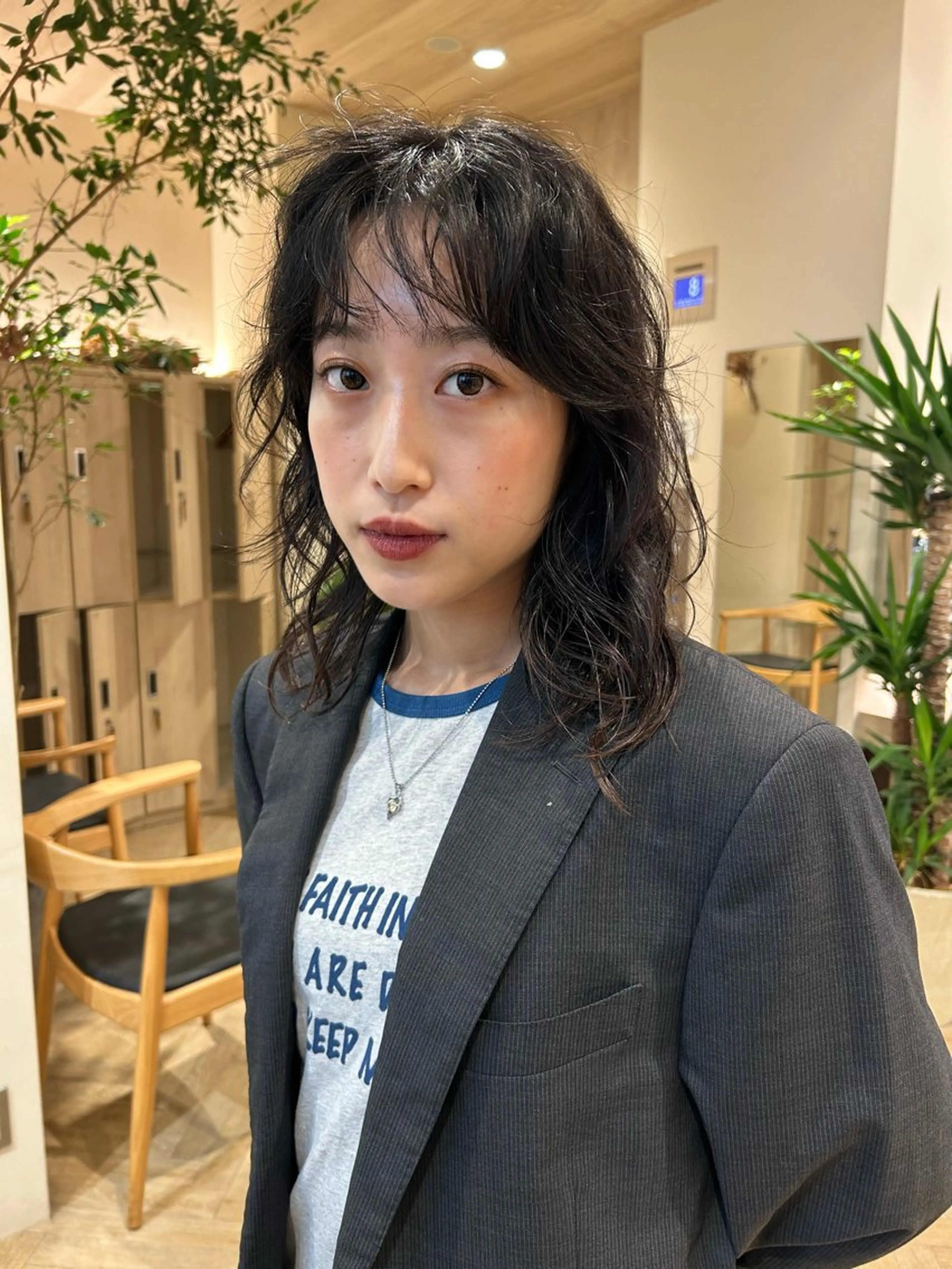 ミディアム パーマ ミディアムパーマ レイヤーカット tricca  ginza所属・ボブ，レイヤーカット ・パーマ【iri】のヘアスタイル