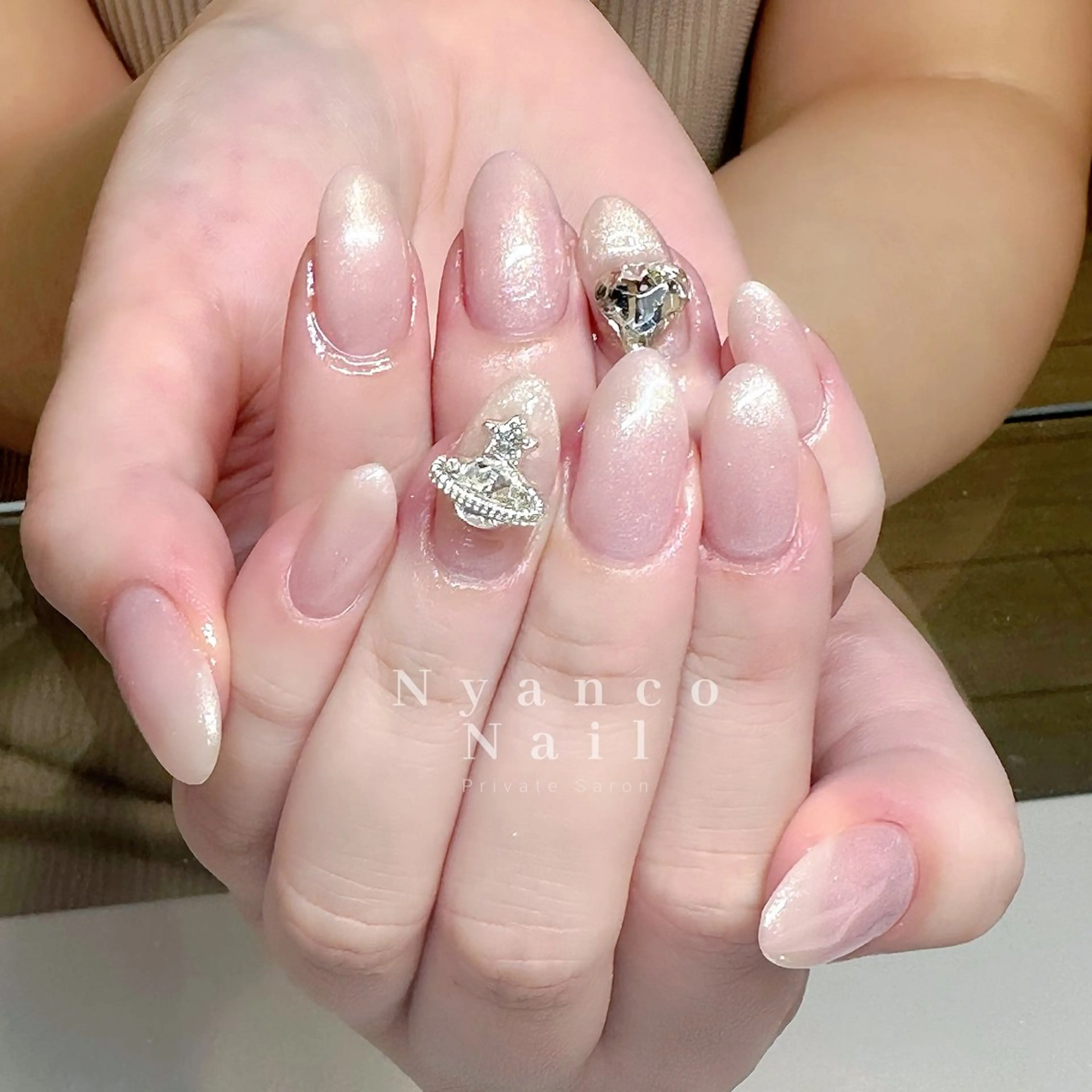 ネイル ジェルネイル キラキラネイル ラメ(グリッター) ワンカラーネイル ピンク Nyanco Nailのネイルデザイン