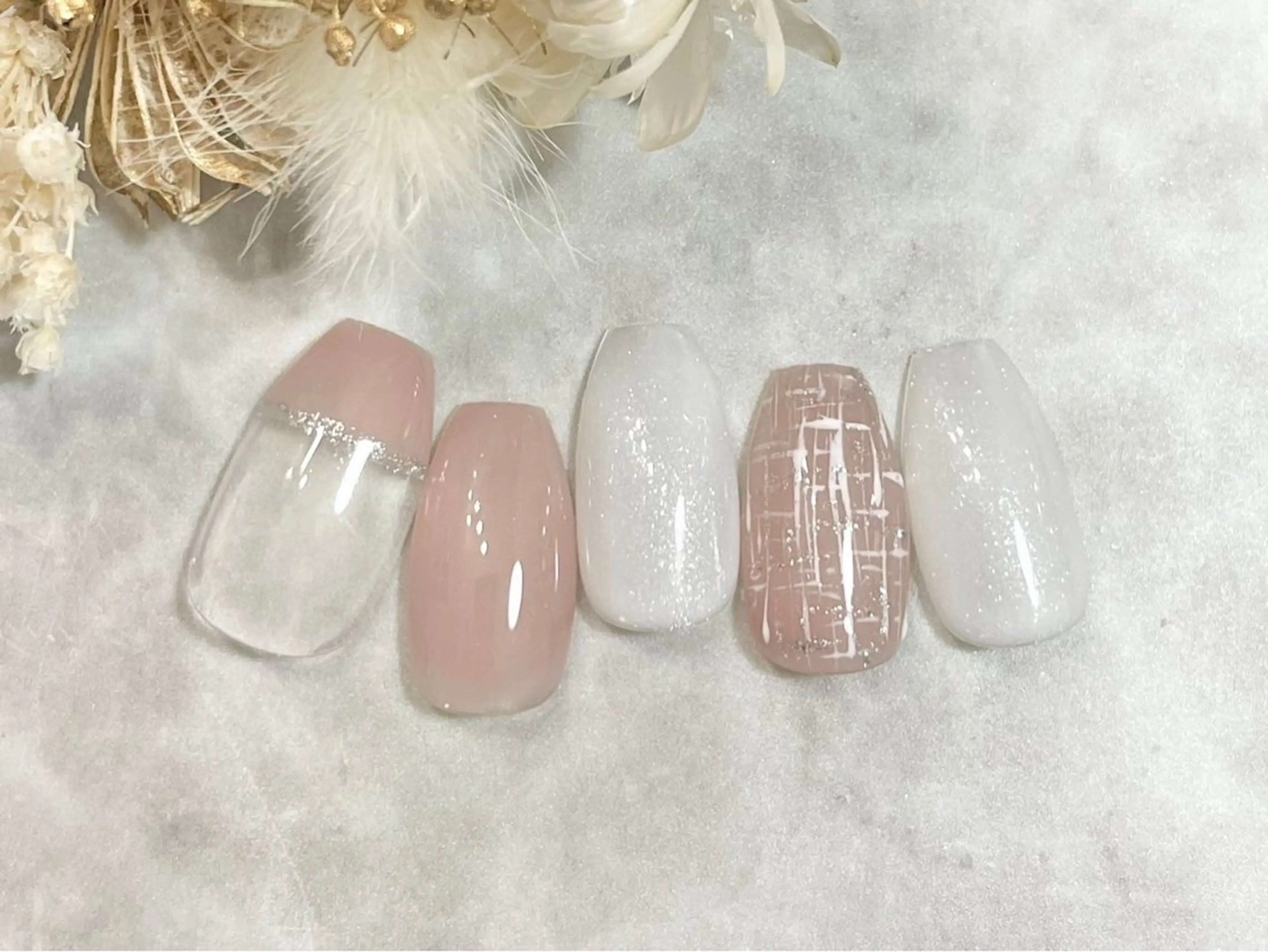 ネイル オフィスネイル シンプルネイル 【パラジェル・フィルイン】Nailsalon　Merci東中野所属・Merci shigaのネイルデザイン