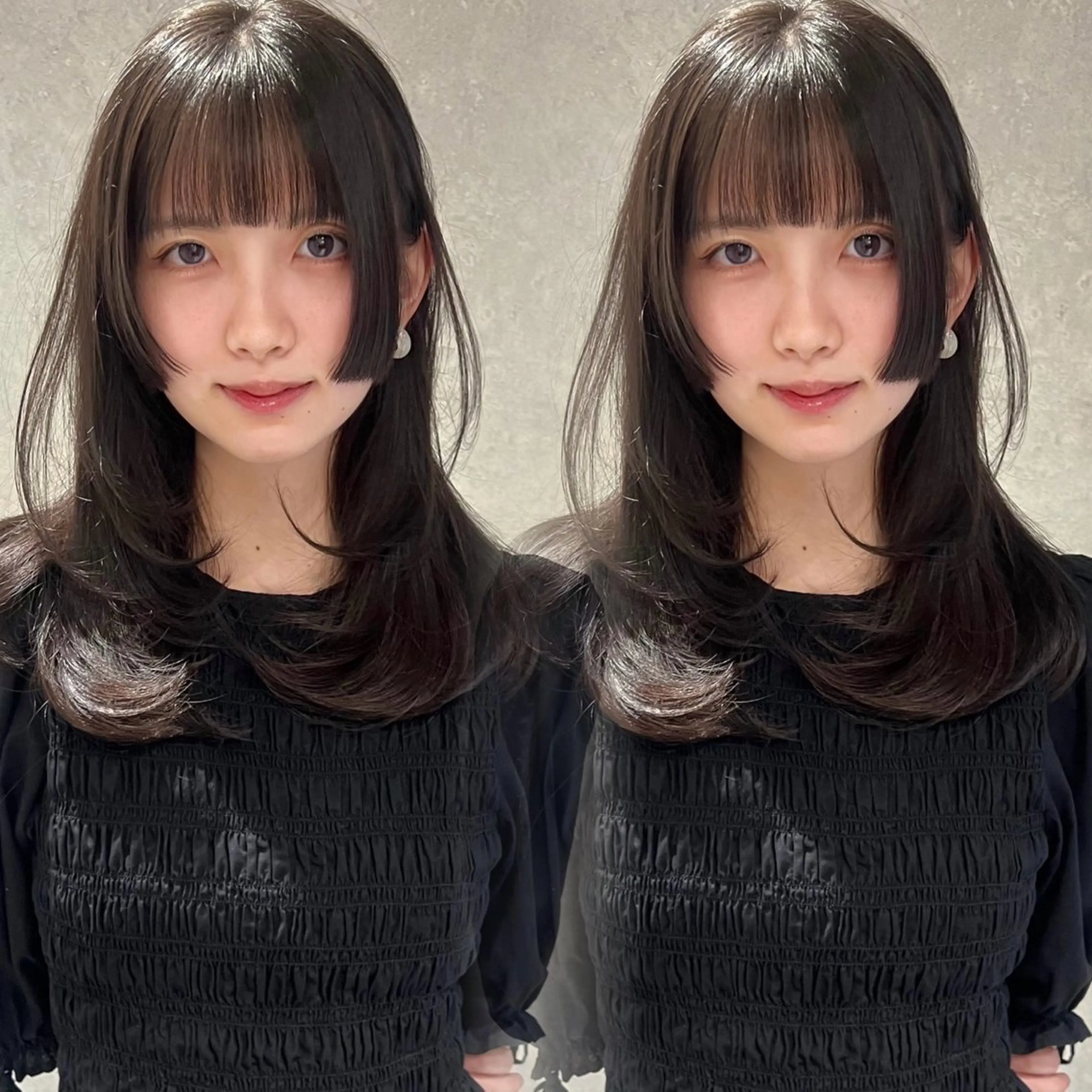 ロング 姫カット レイヤーカット カット ヘアカラー トリートメント AI TOKYO　S所属・mizuki 【韓国レイヤー】のヘアスタイル