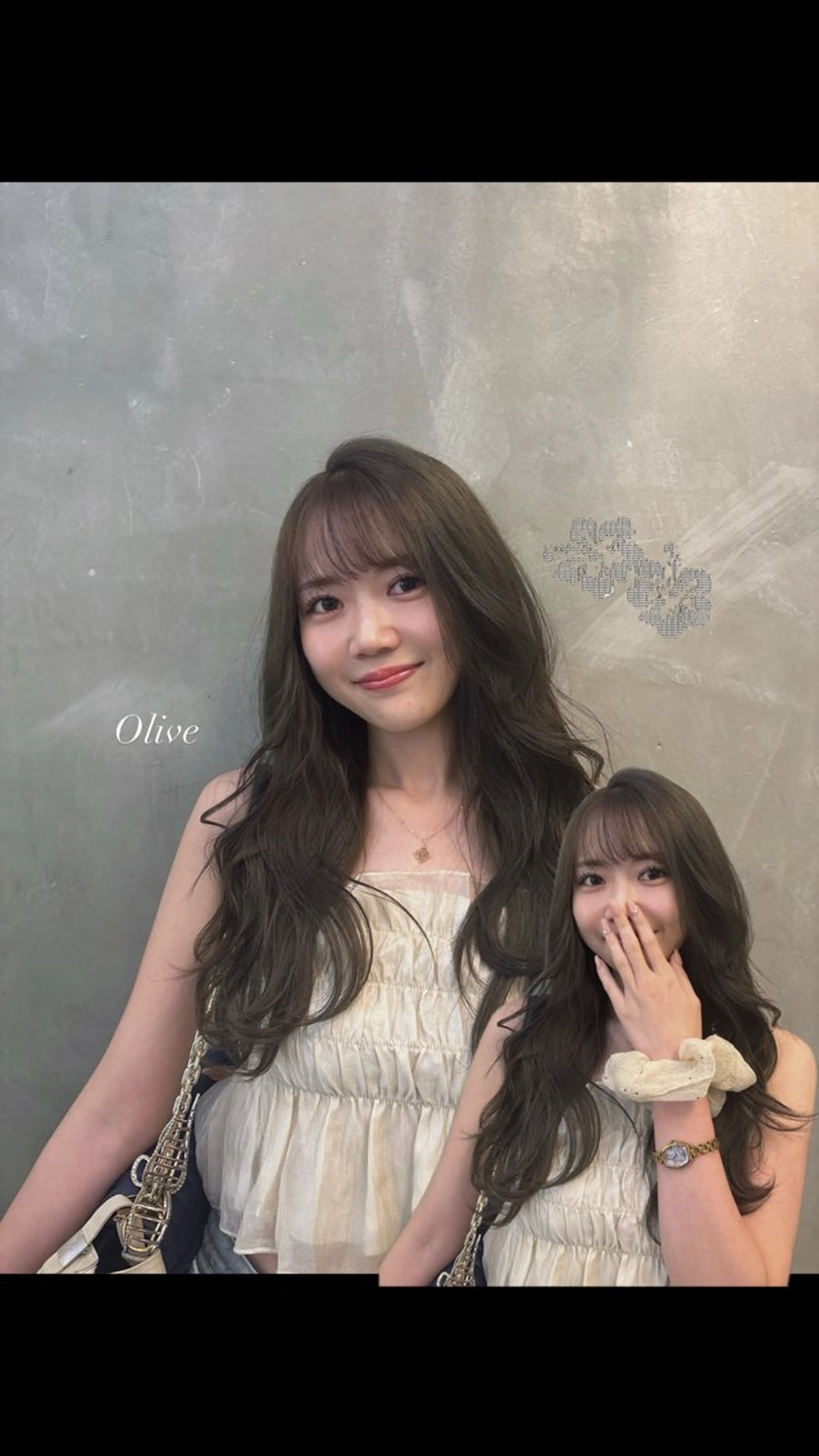 ロング カット ヘアカラー 透け感 カラー/neneのヘアスタイル